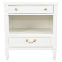 Used Kindel Furniture White Lacquered French Regency Style Nightstand