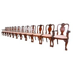 Kindel Furniture Winterthur Collection Georgian Carved Mahogany Dining Chairs