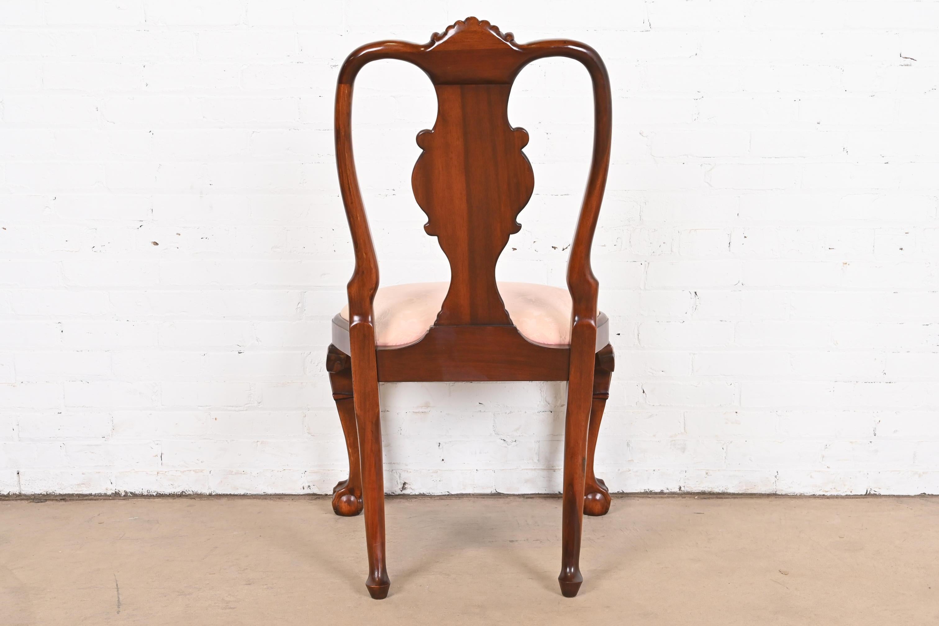 Kindel Furniture Winterthur Collection Georgian Carved Mahogany Dining Chairs For Sale 9