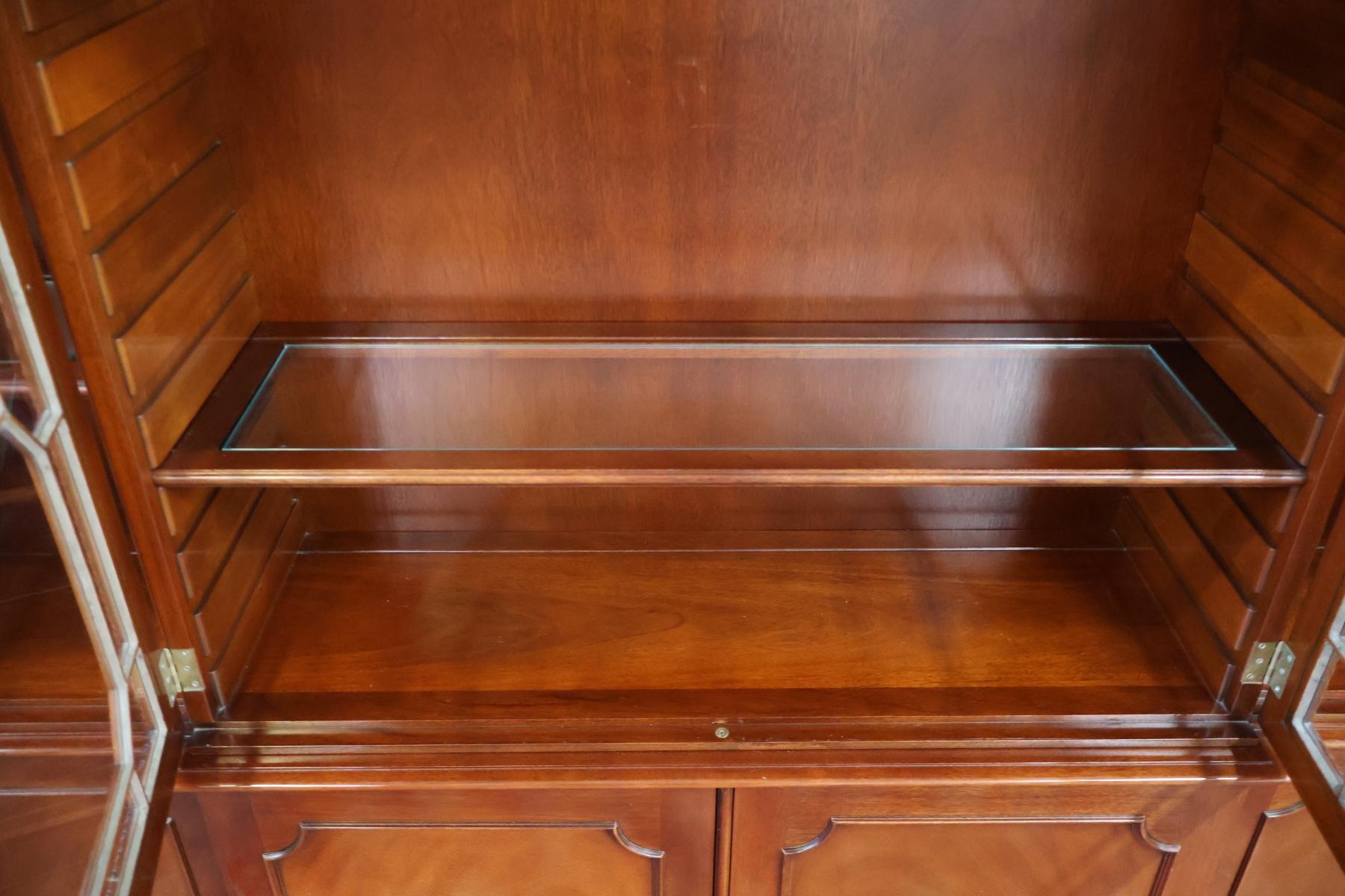 Kindel Historic Trust Mahogany Bookcase China Cabinet Breakfront For Sale 4