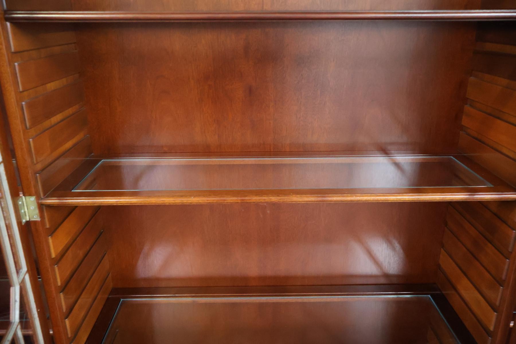 Kindel Historic Trust Mahogany Bookcase China Cabinet Breakfront For Sale 5