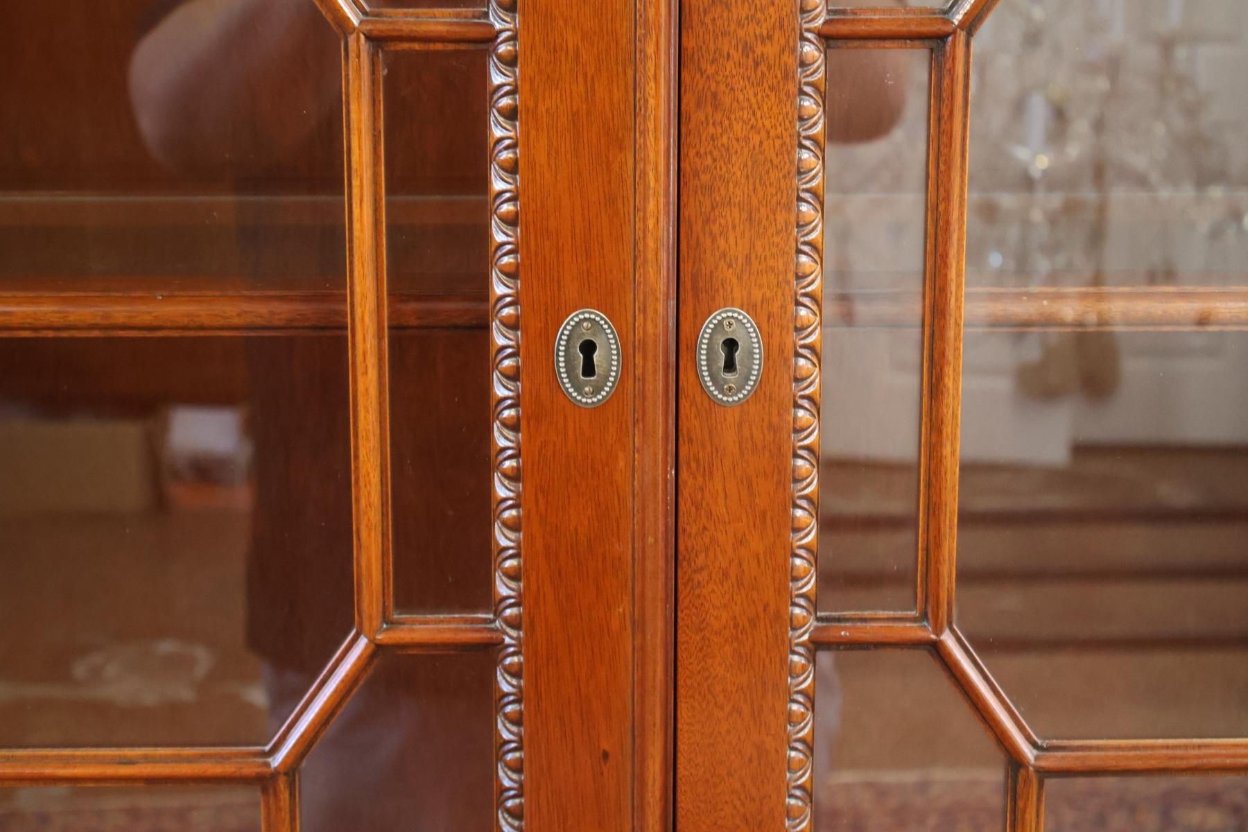 Kindel Historic Trust Mahogany Bookcase China Cabinet Breakfront For Sale 11
