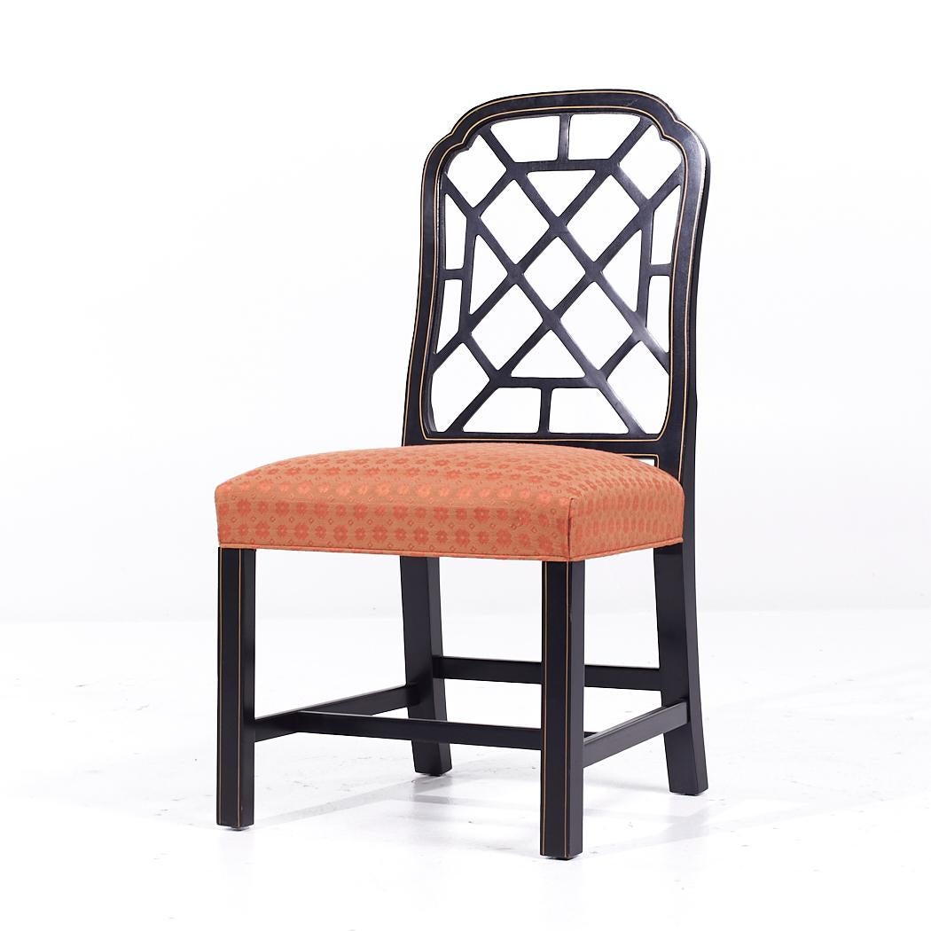 Late 20th Century Kindel Lattice Back Dining Chairs - Set of 6 For Sale