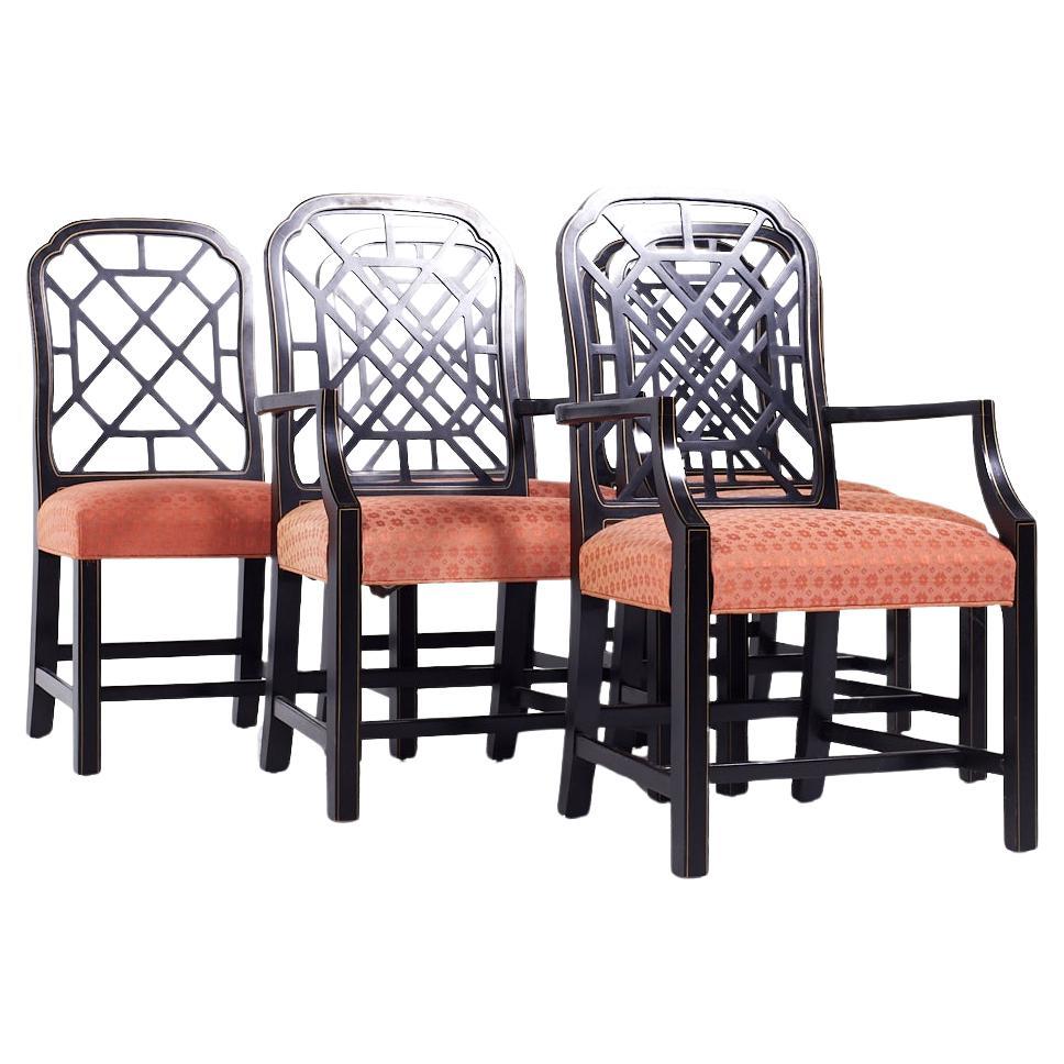 Kindel Lattice Back Dining Chairs - Set of 6 For Sale