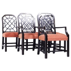 Vintage Kindel Lattice Back Dining Chairs - Set of 6