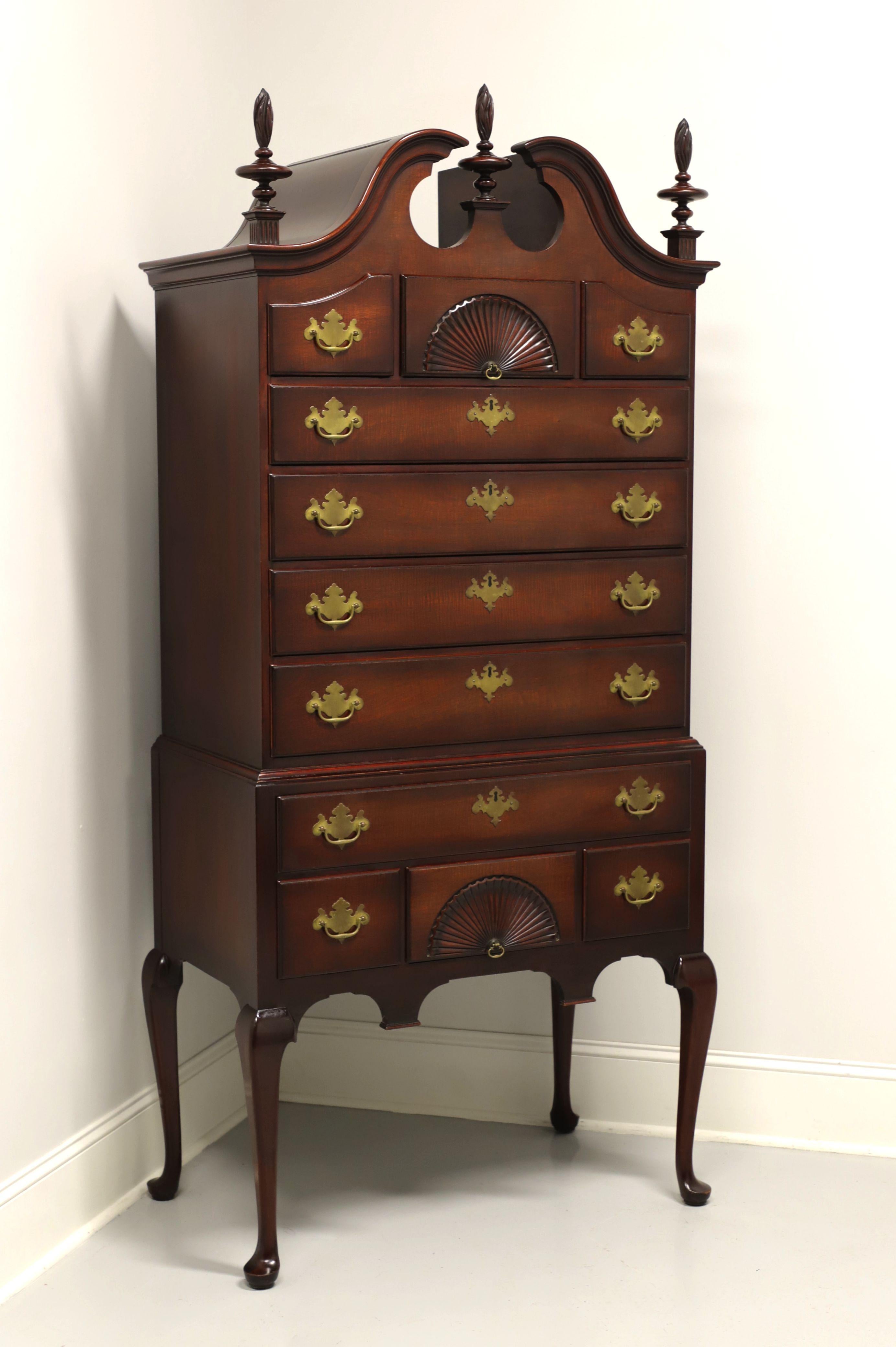 KINDEL Mahogany Queen Anne Style Highboy Chest For Sale 6