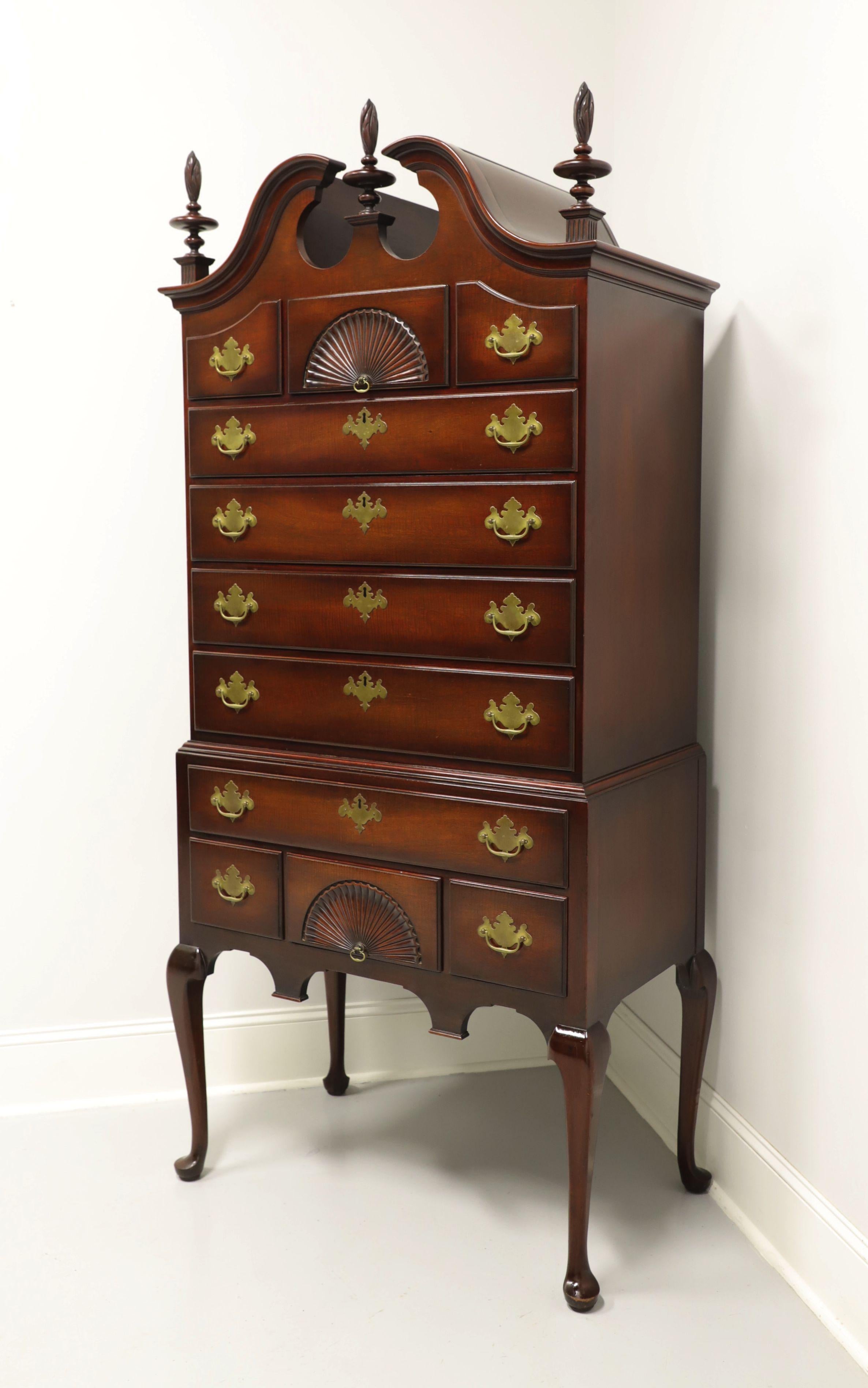 American KINDEL Mahogany Queen Anne Style Highboy Chest For Sale