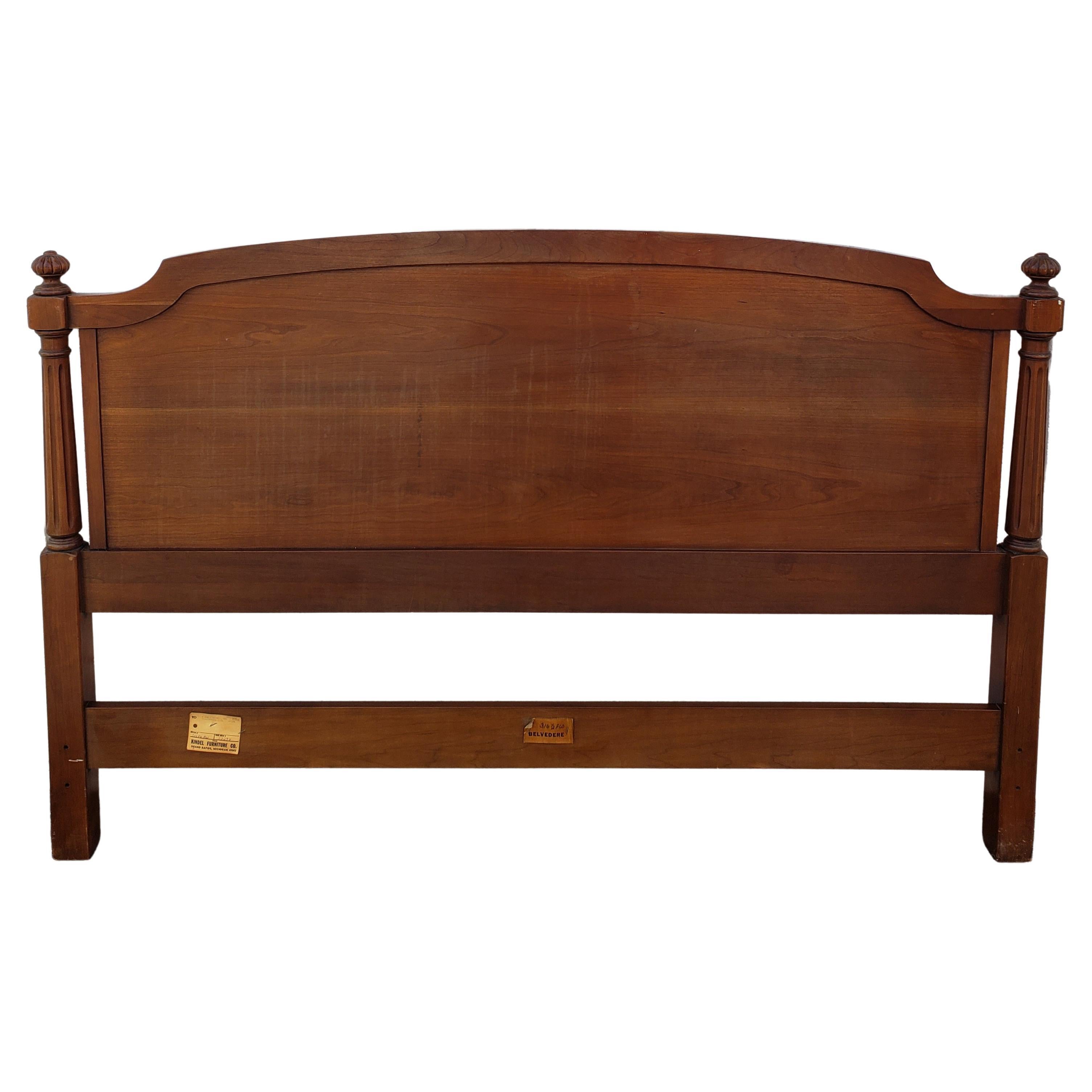 Kindel Mahogany Queen Size Headboard, circa 1970s 4