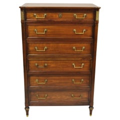 Kindel Milano Louis XVI Stil 6 Schubladen Highboy Kirschbaumholz Große Kommode