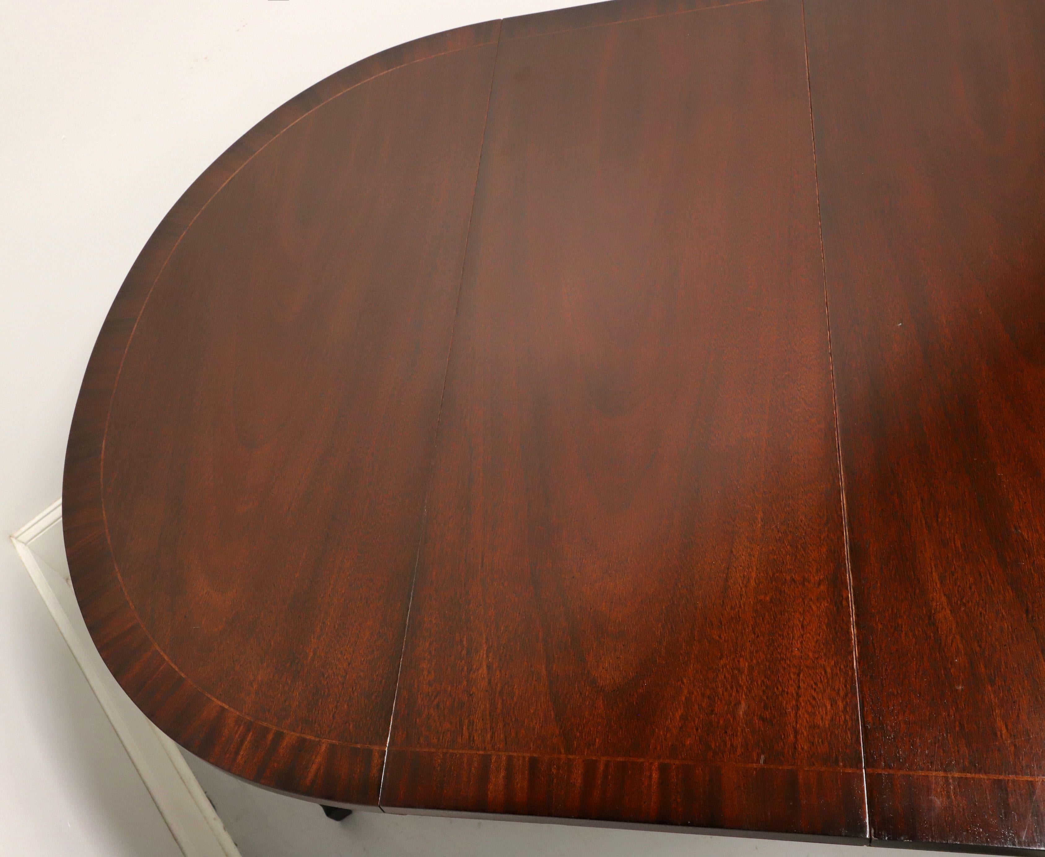 KINDEL Oxford Federal Style Banded Mahogany Oval Dining Table 5