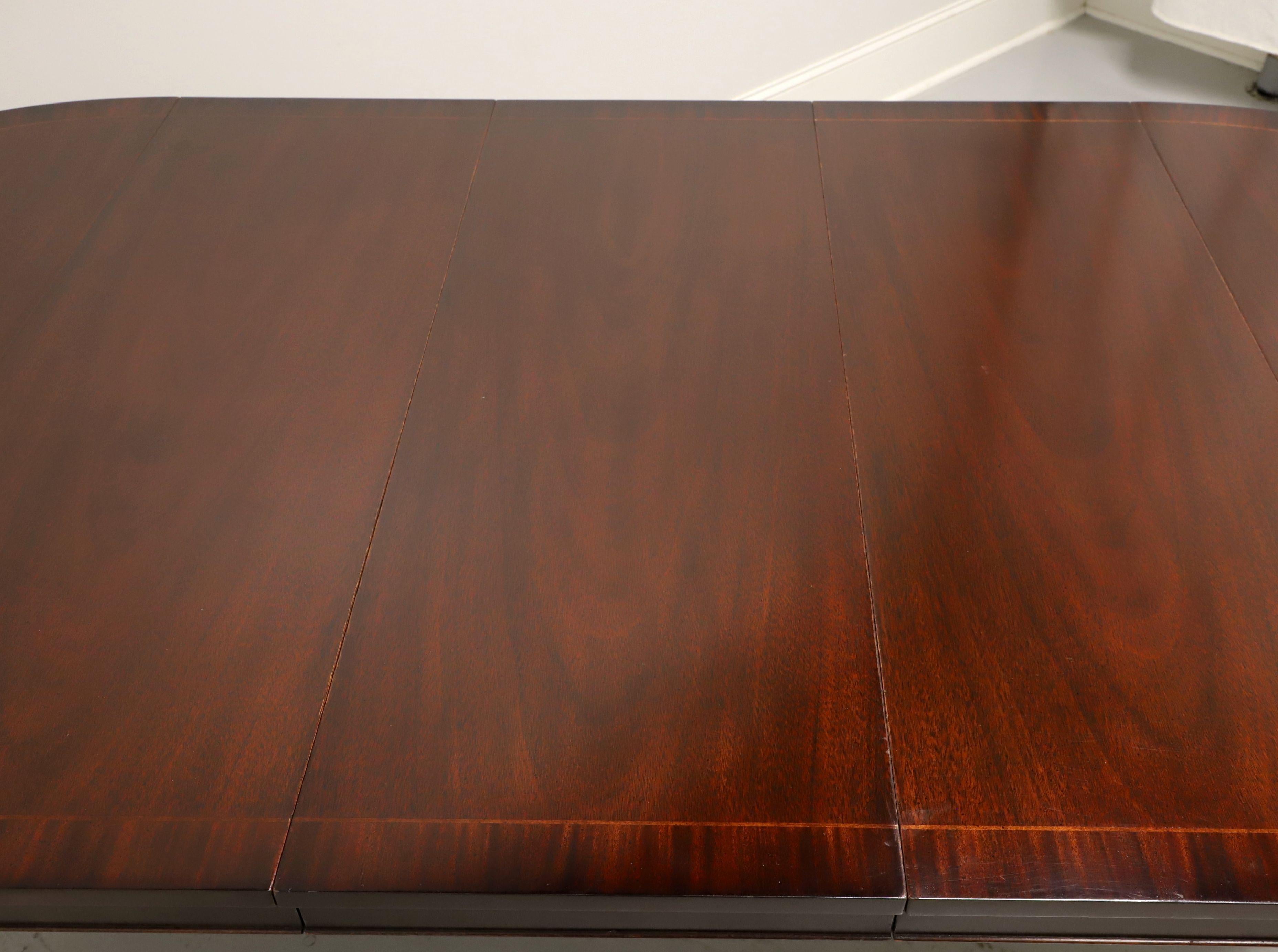 KINDEL Oxford Federal Style Banded Mahogany Oval Dining Table 6