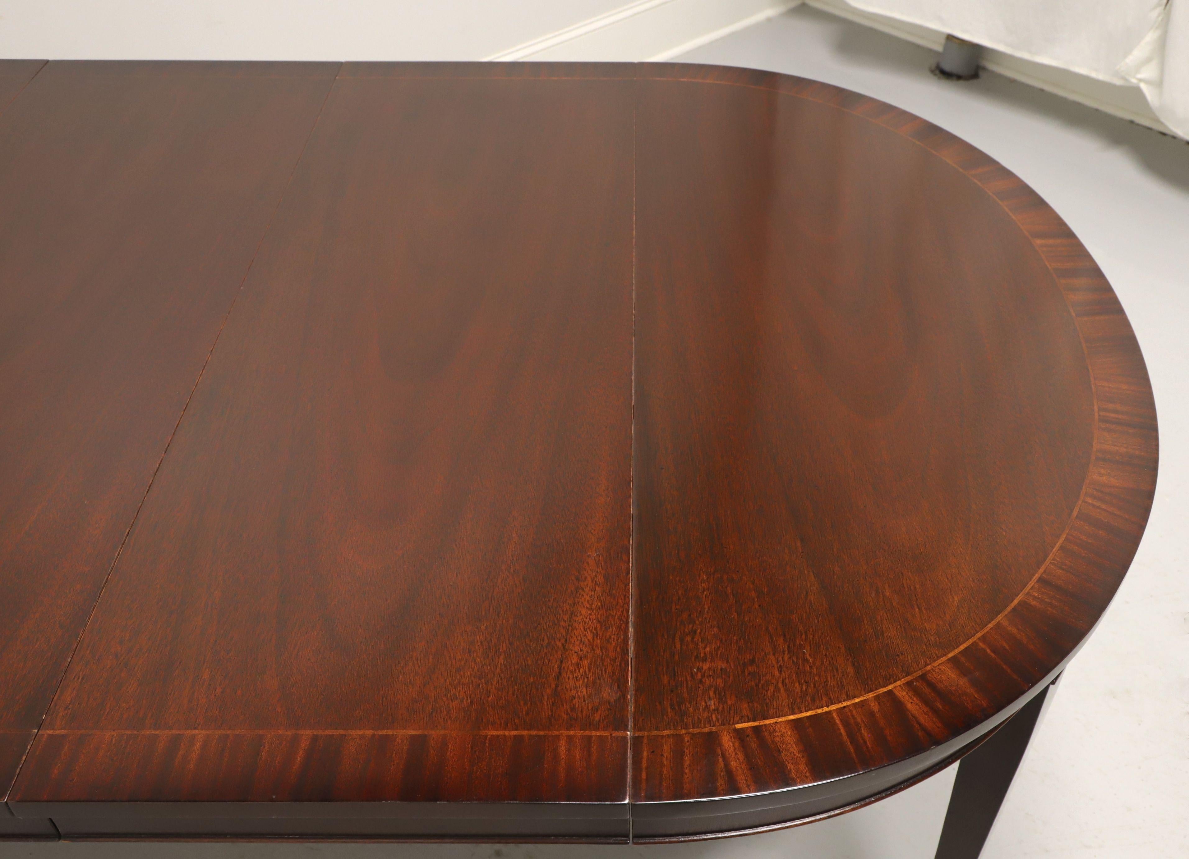 KINDEL Oxford Federal Style Banded Mahogany Oval Dining Table 7