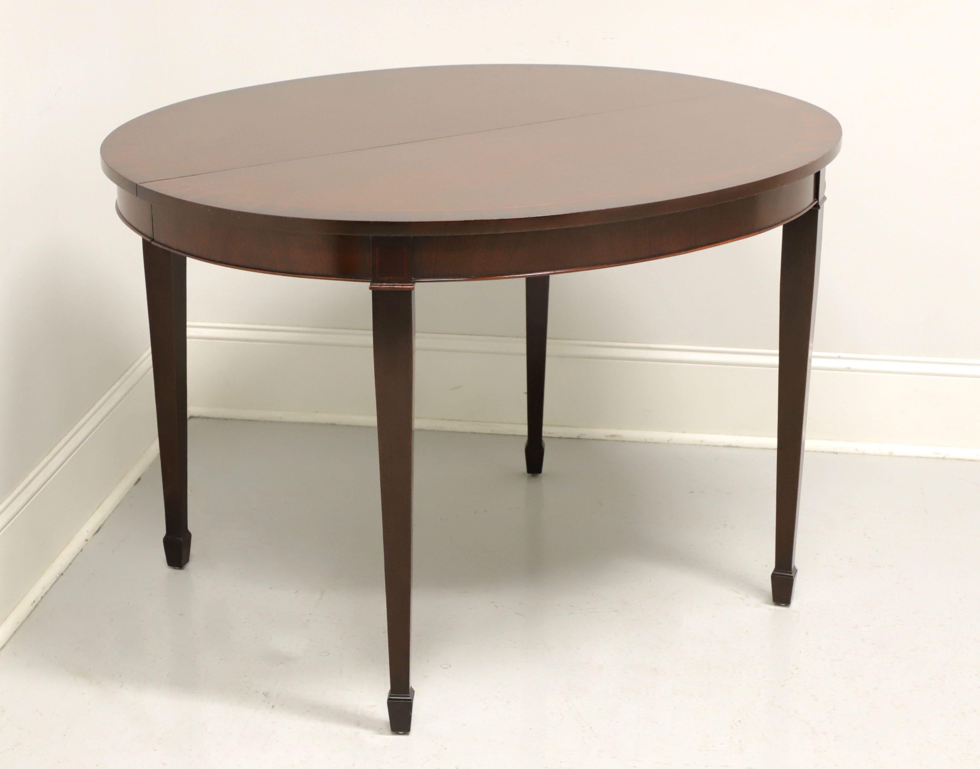 KINDEL Oxford Federal Style Banded Mahogany Oval Dining Table 11