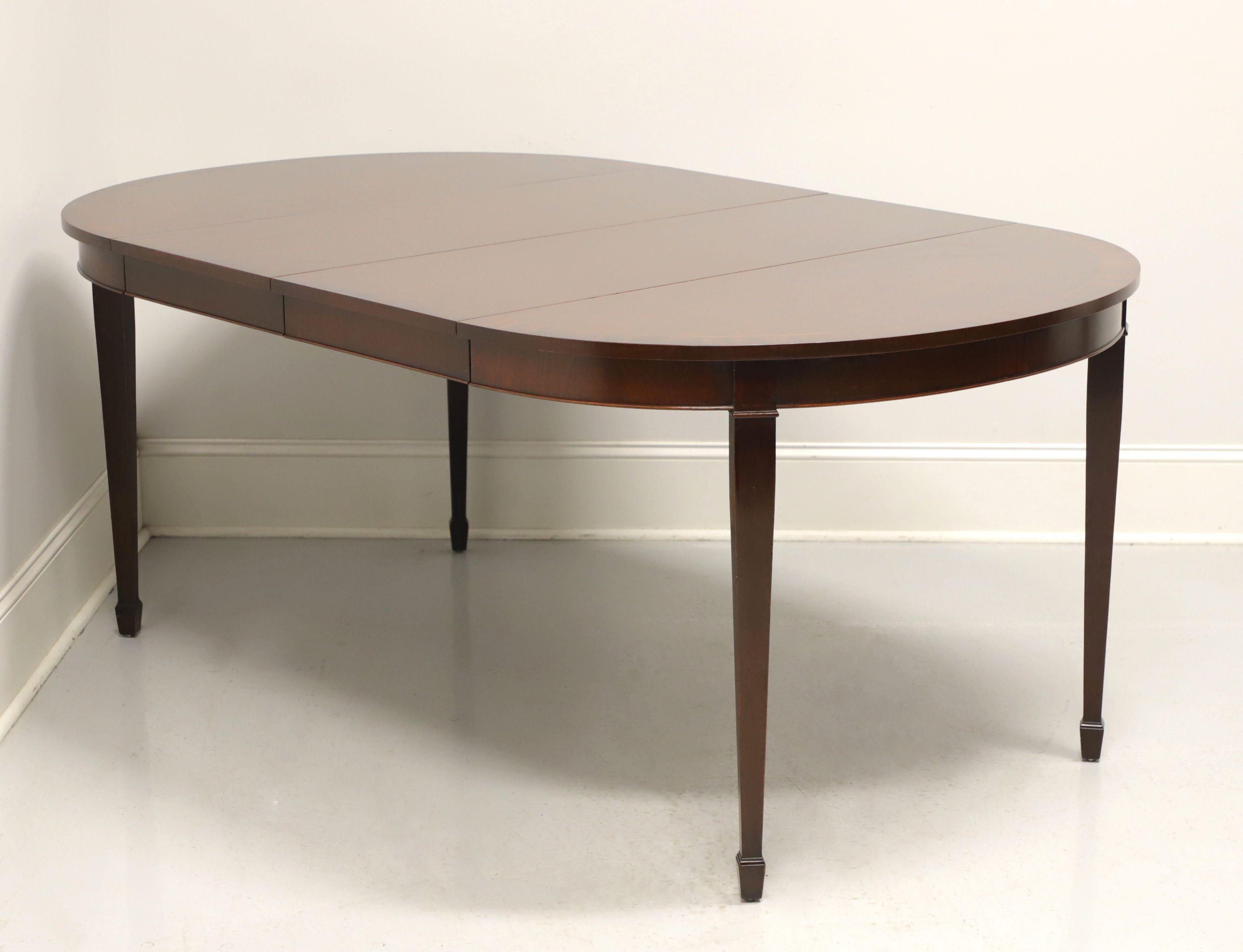 KINDEL Oxford Federal Style Banded Mahogany Oval Dining Table 1
