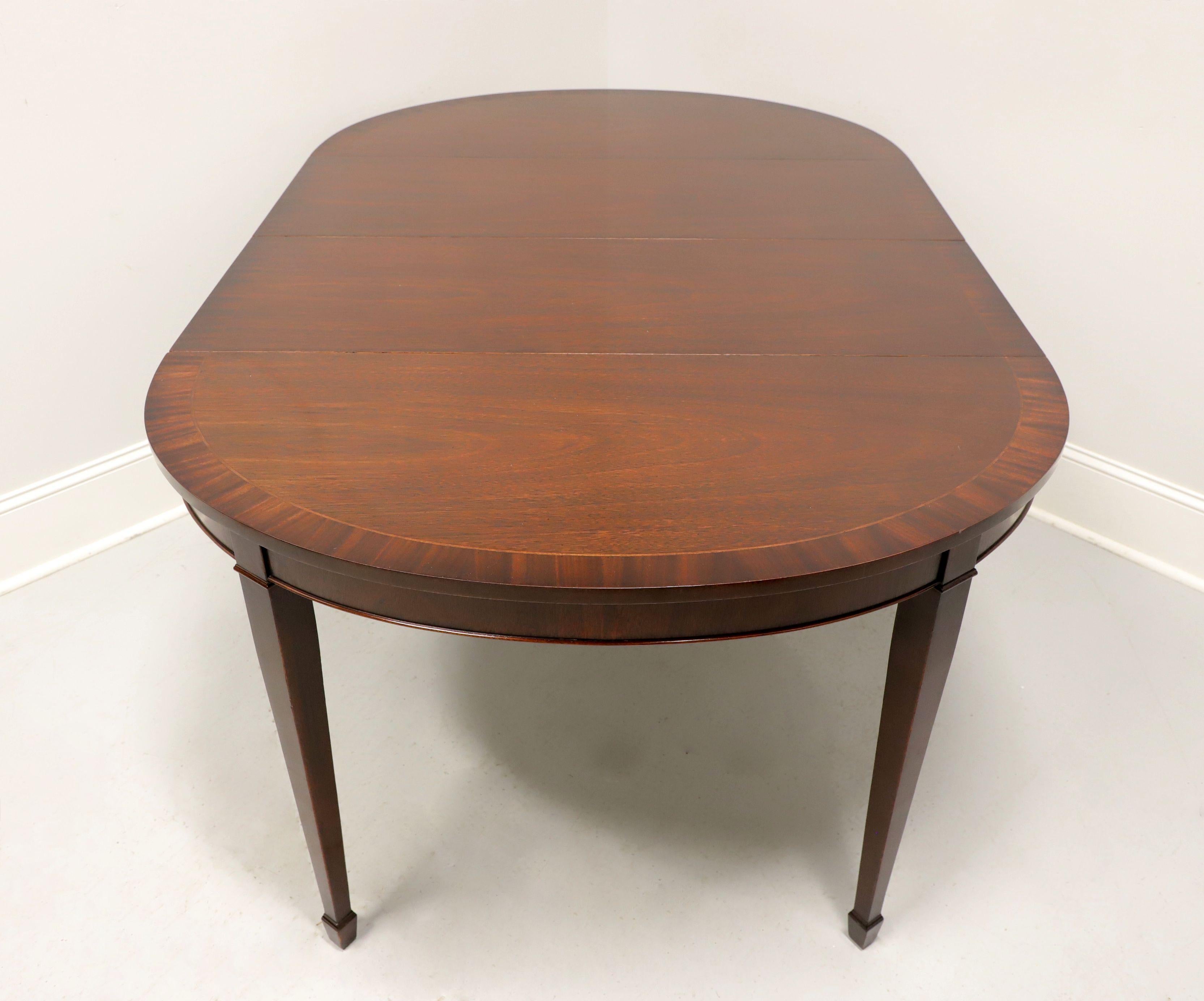 KINDEL Oxford Federal Style Banded Mahogany Oval Dining Table 2