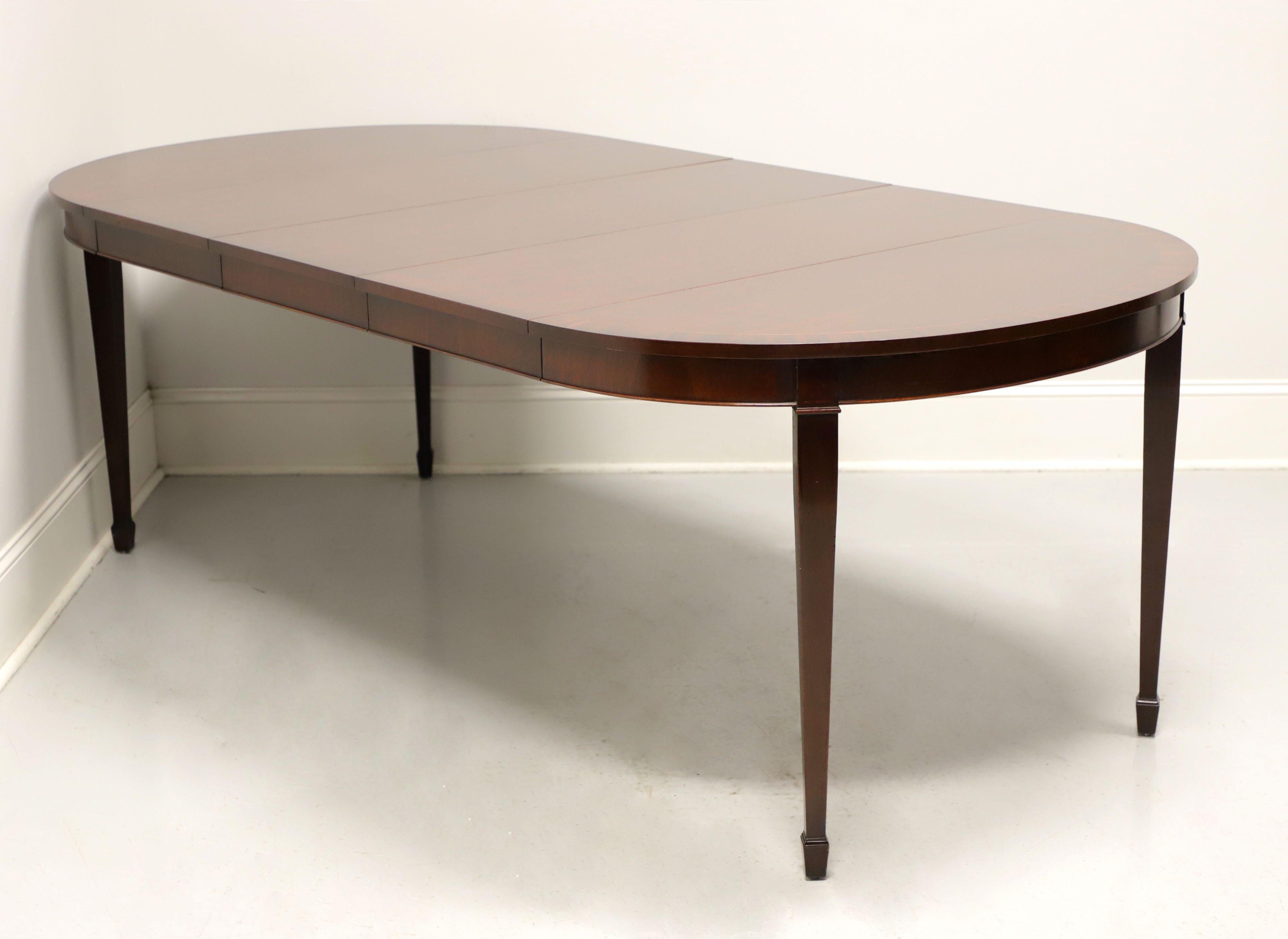 KINDEL Oxford Federal Style Banded Mahogany Oval Dining Table 3
