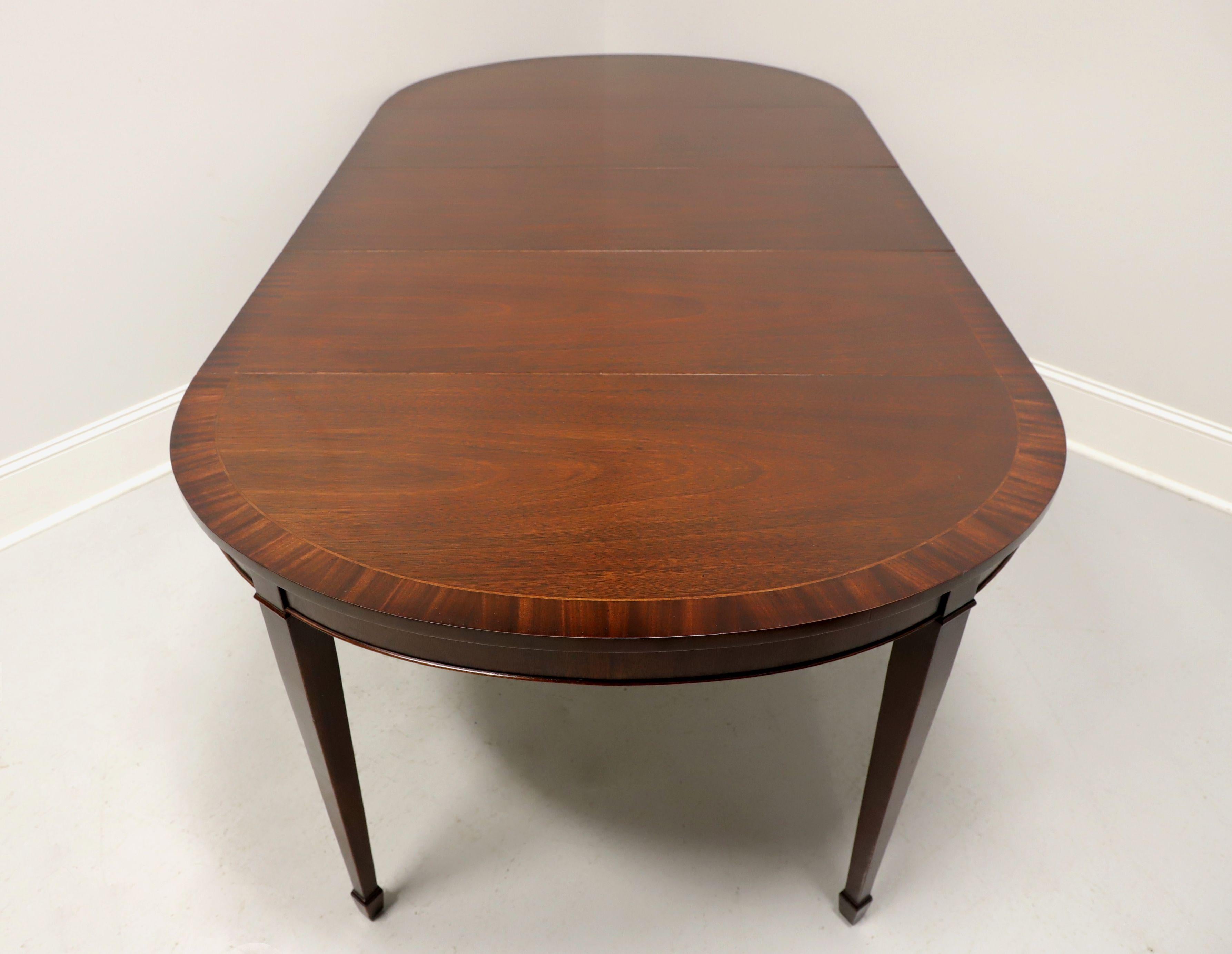 KINDEL Oxford Federal Style Banded Mahogany Oval Dining Table 4
