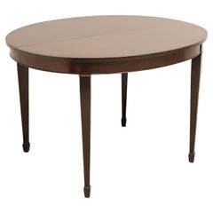 KINDEL Oxford Federal Style Banded Mahogany Oval Dining Table