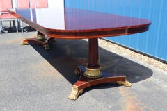 Kindel Oxford Winterthur Gilded Carved Mahogany Dining Table W 3 Leaves