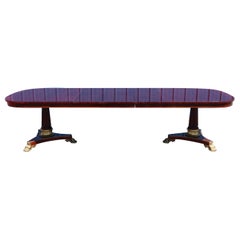 Kindel Oxford Winterthur Gilded Carved Mahogany Dining Table W 3 Leaves