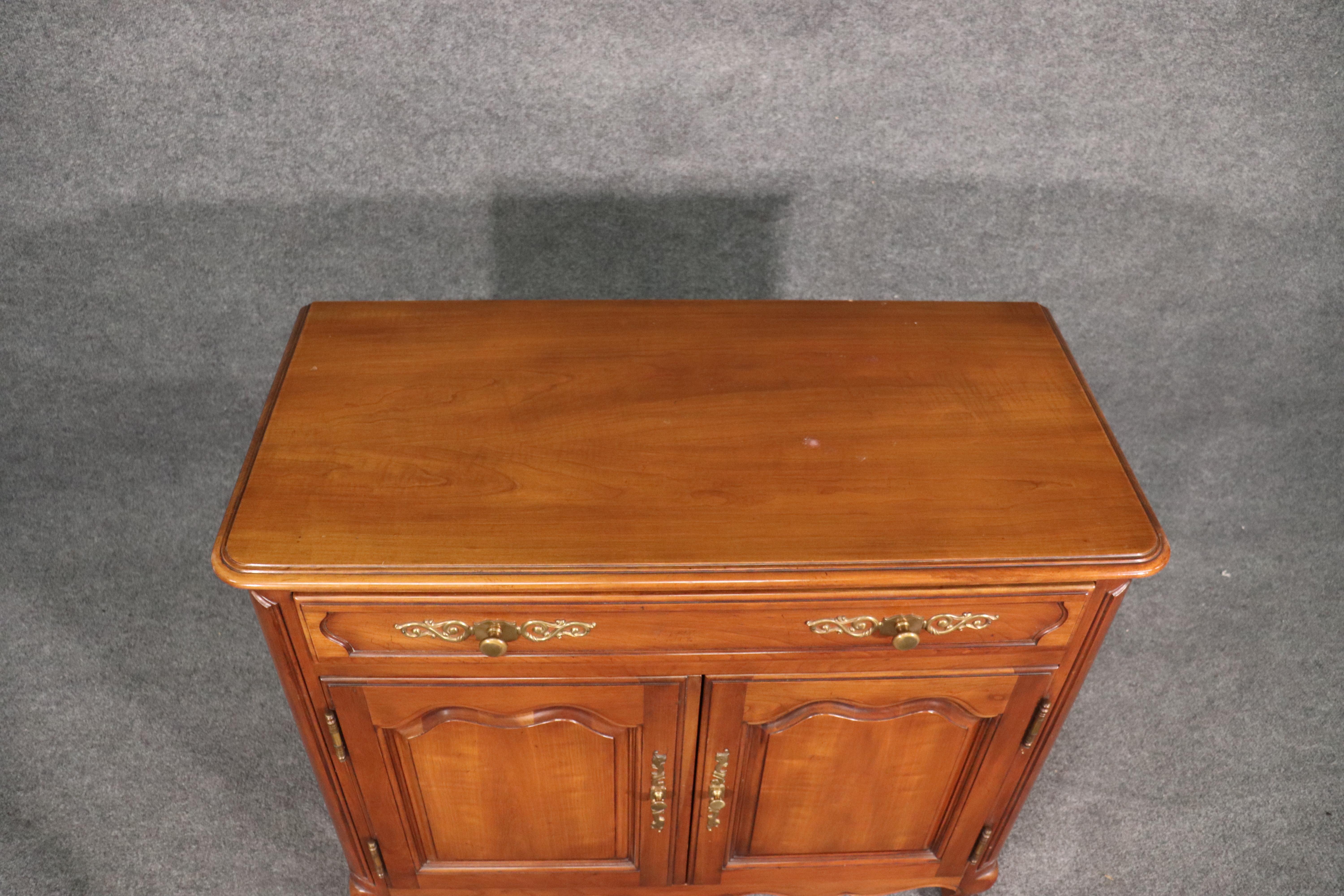 Kindel Solid Cherry French Louis XV Style Buffet Server Commode 3