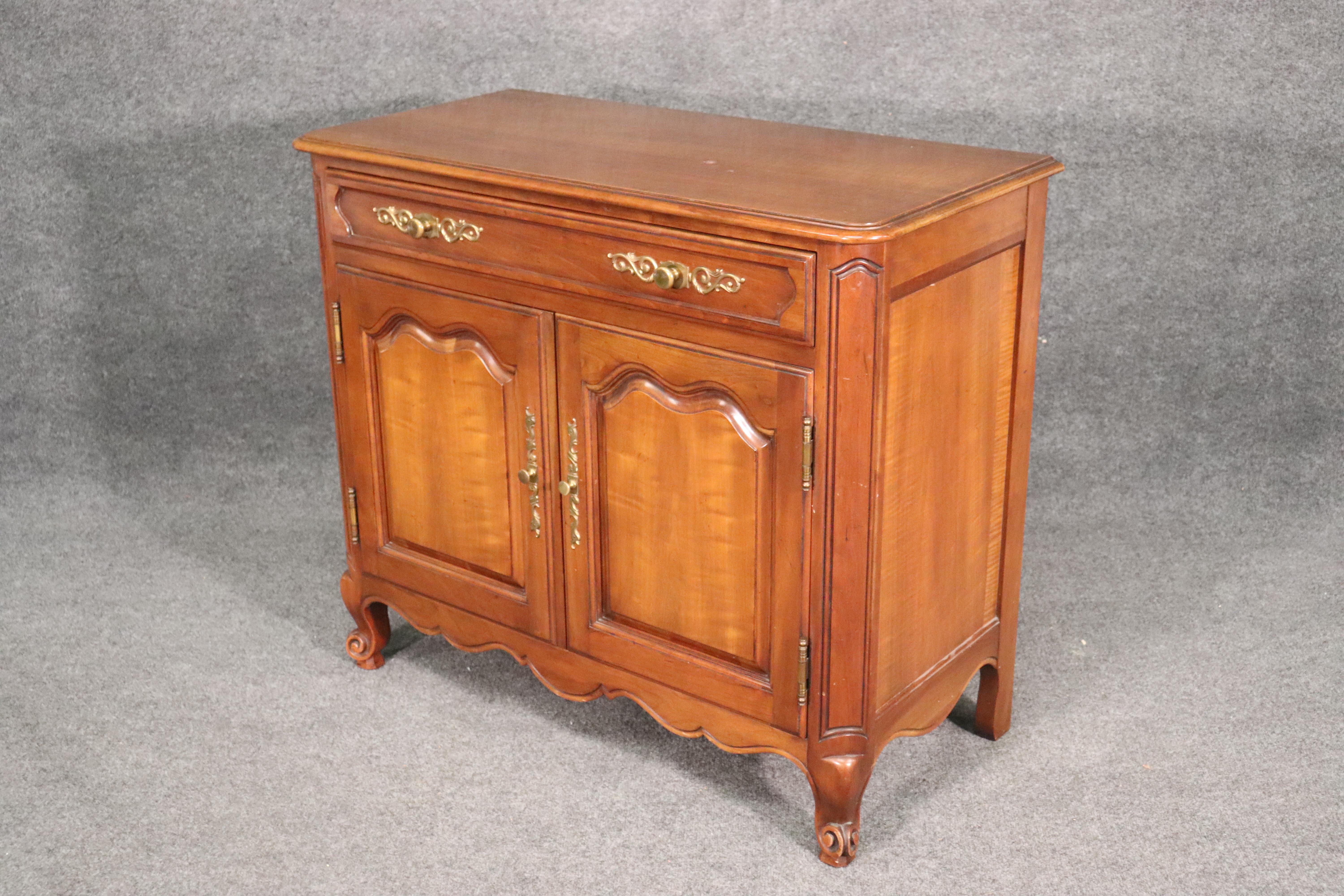 Kindel Solid Cherry French Louis XV Style Buffet Server Commode 4