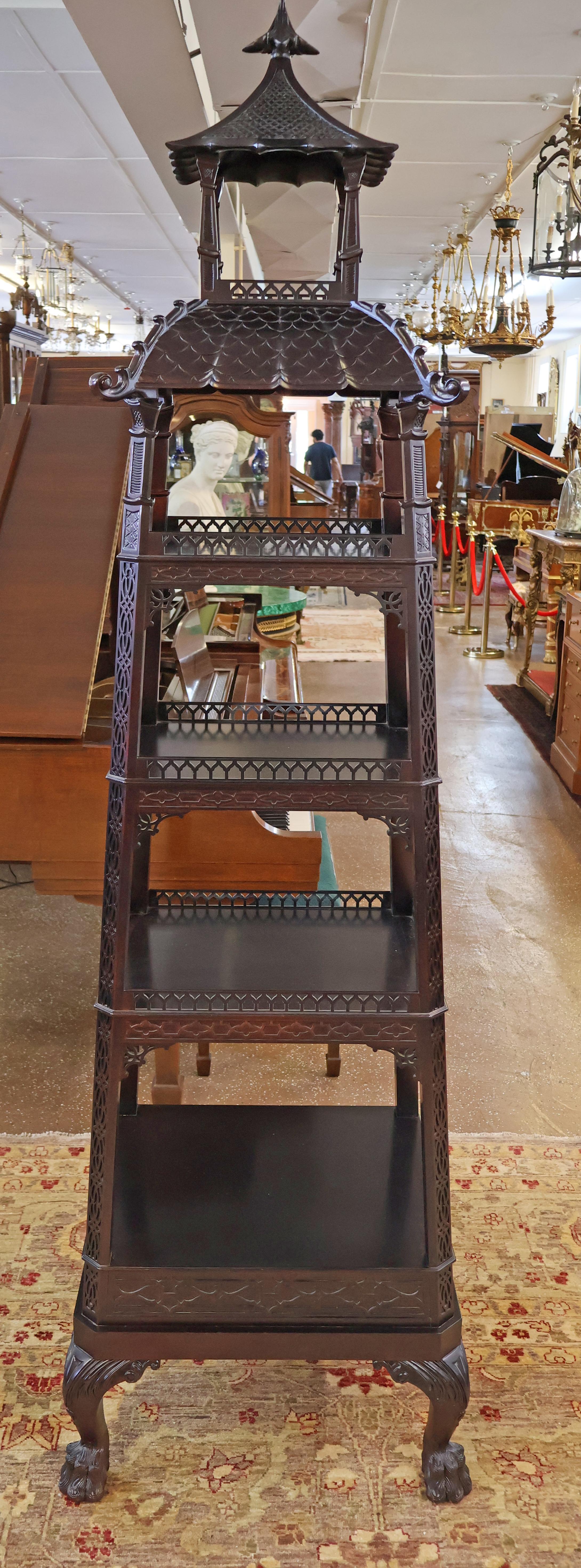 Kindel Varney & Sons Chinese Chippendale Etagere Pagoda Vitrine

Dimensions : 86.5