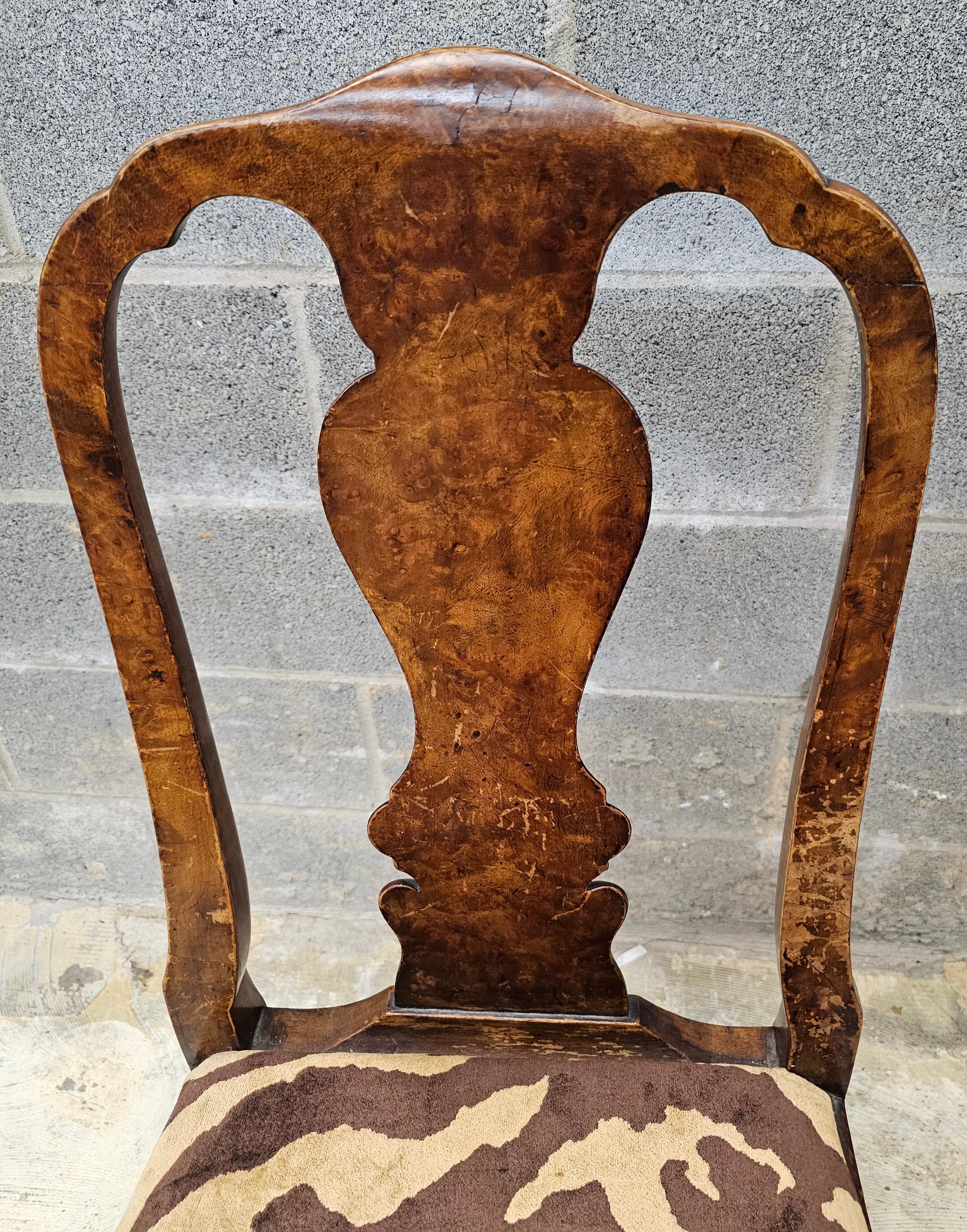 Kindel Winterthur Collection Chaise d'appoint géorgienne en acajou massif sculpté Bon état - En vente à Germantown, MD