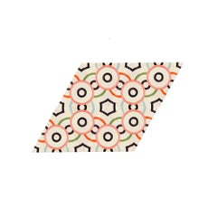 Kinder Modern Parallelogram Milk Circle Dot Rug in 100% New Zealand Wool