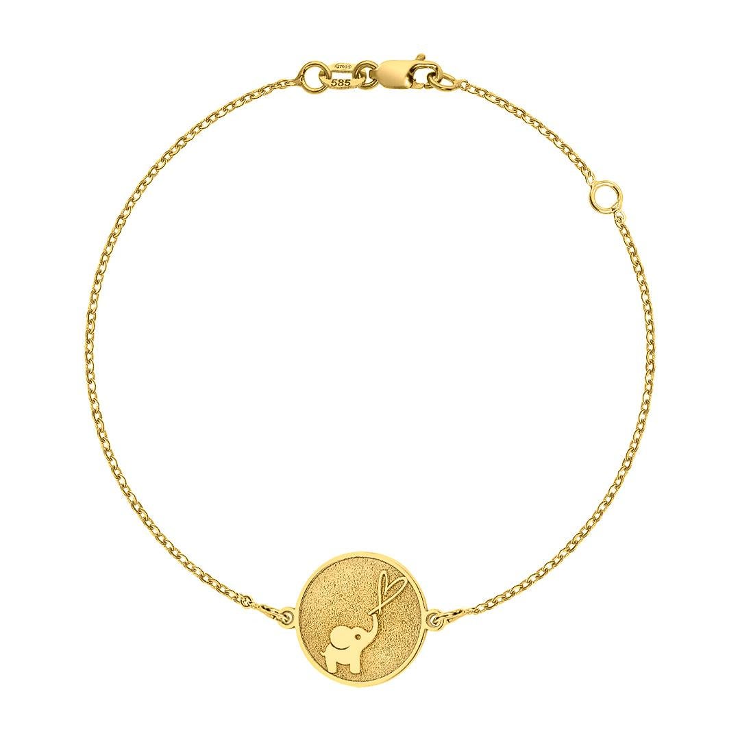 The Kindness Gold Bracelet is a beautiful symbol of compassion and familial bonds, inspired by the noble elephant. Known for their deep family ties and gentle nature, elephants epitomize the essence of kindness. This bracelet is designed to remind