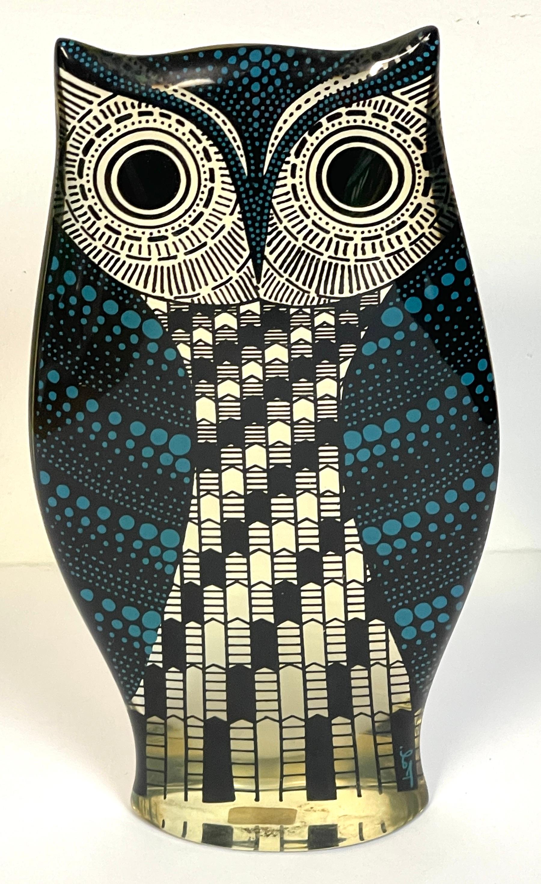 20th Century Kinechromatic Lucite Owl by Abraham Palatnik, C 1970s