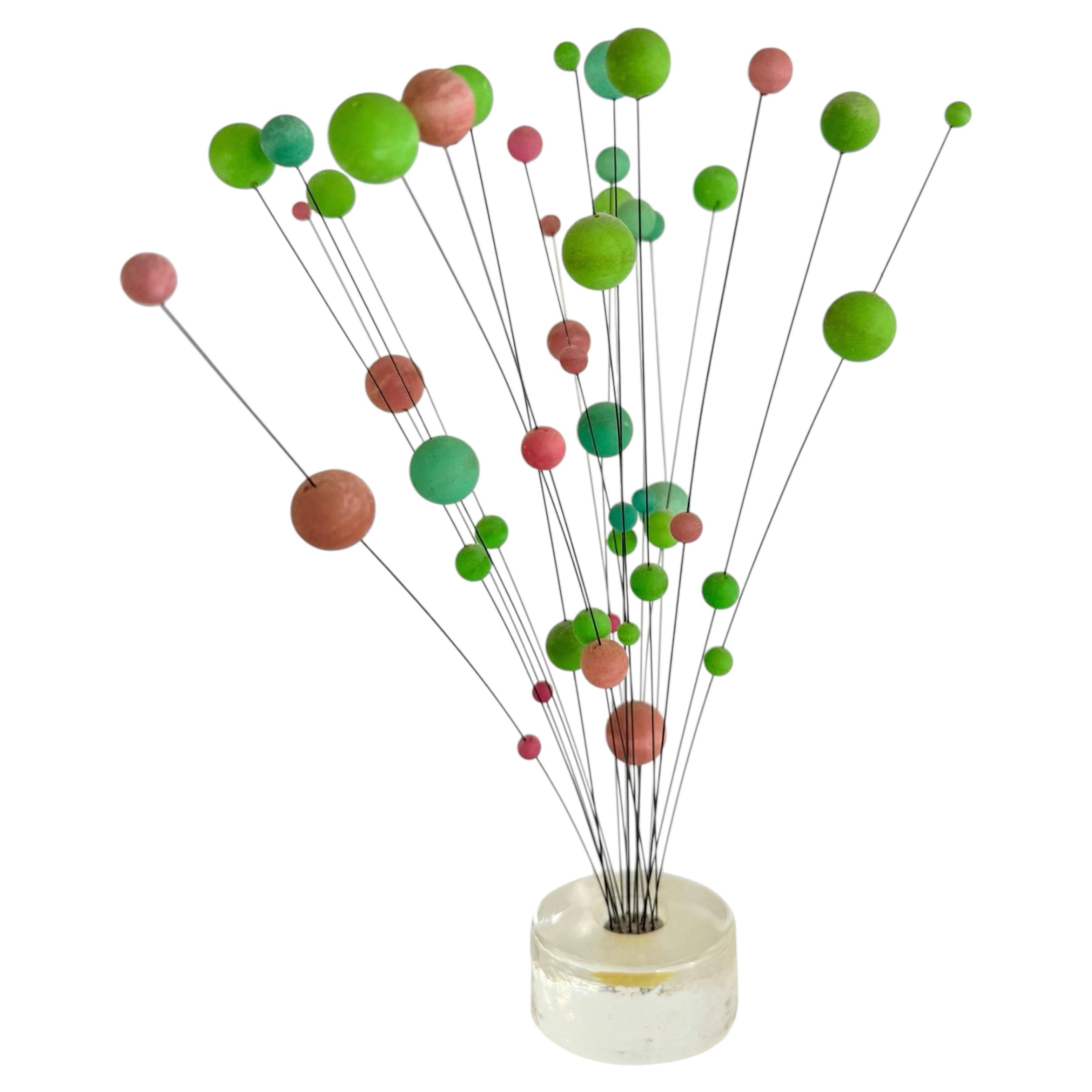 Kinetic Ball Sculpture Model Orbit Swinging Mobile Vintage Denmark