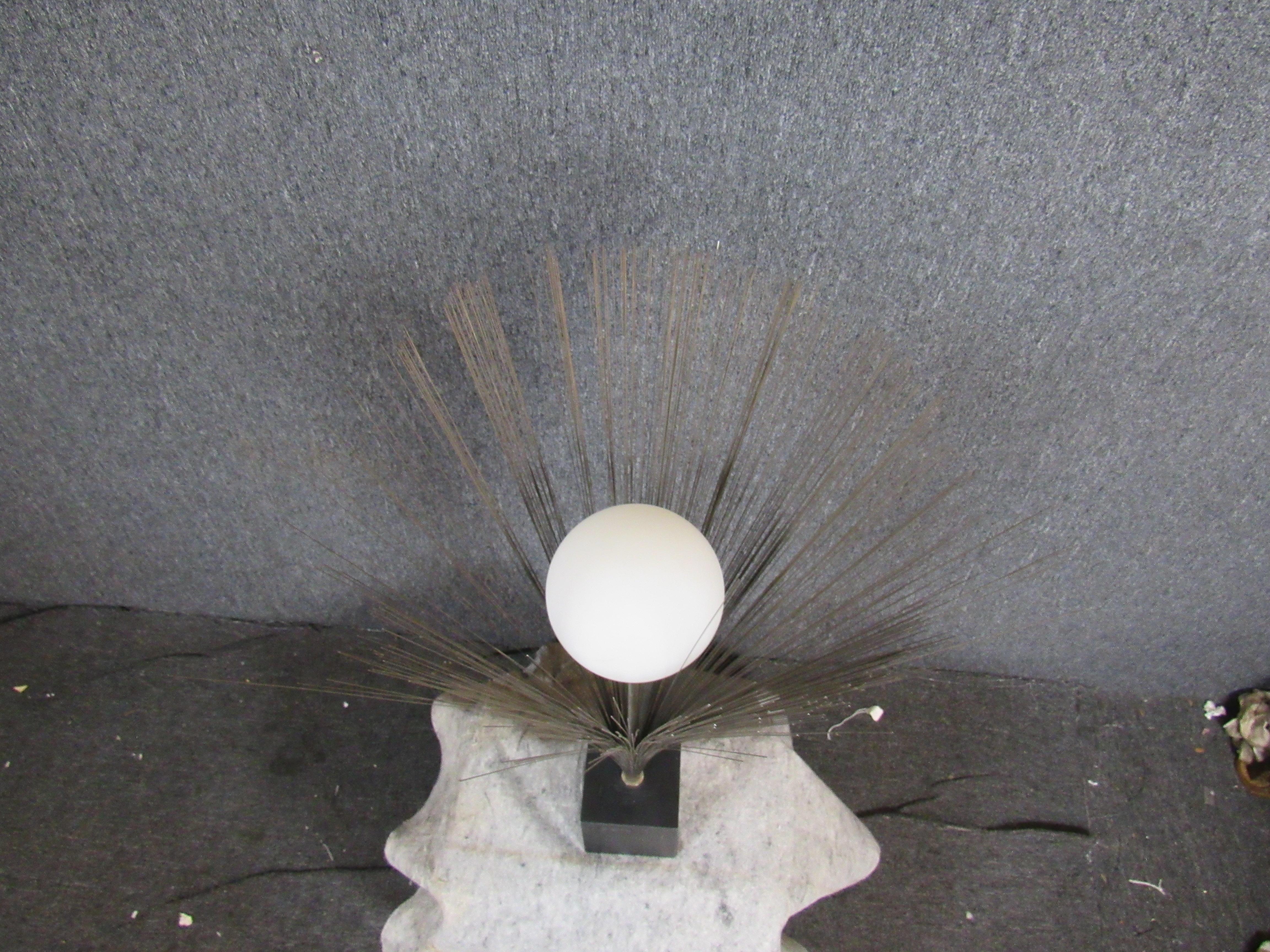 Frosted Kinetic Bertoia Style Lamp by Laurel For Sale