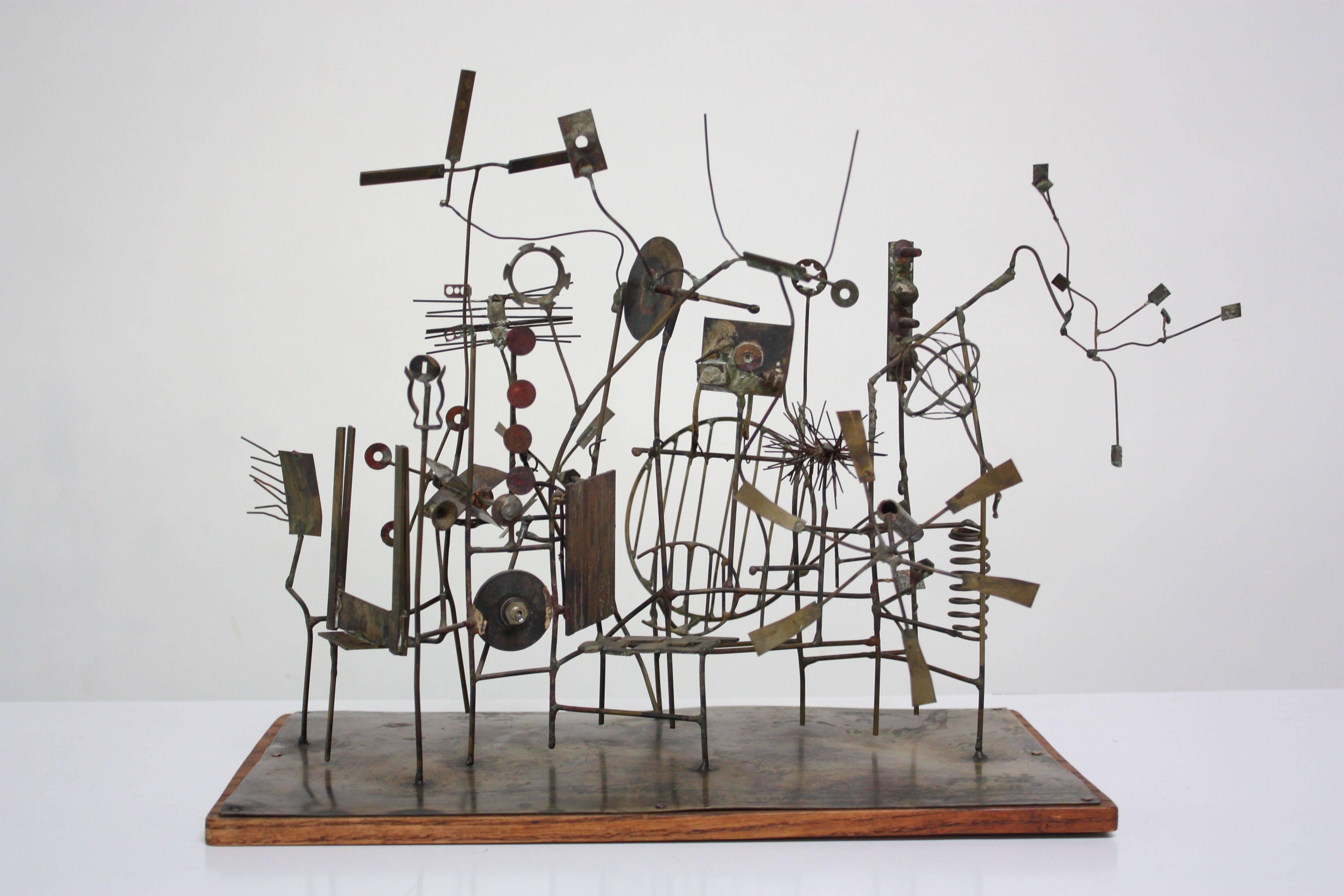 American Kinetic Brutalist 'Carnival' Sculpture by David Hall-Coleman