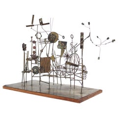 Kinetische brutalistische "Karnevals"-Skulptur von David Hall-Coleman