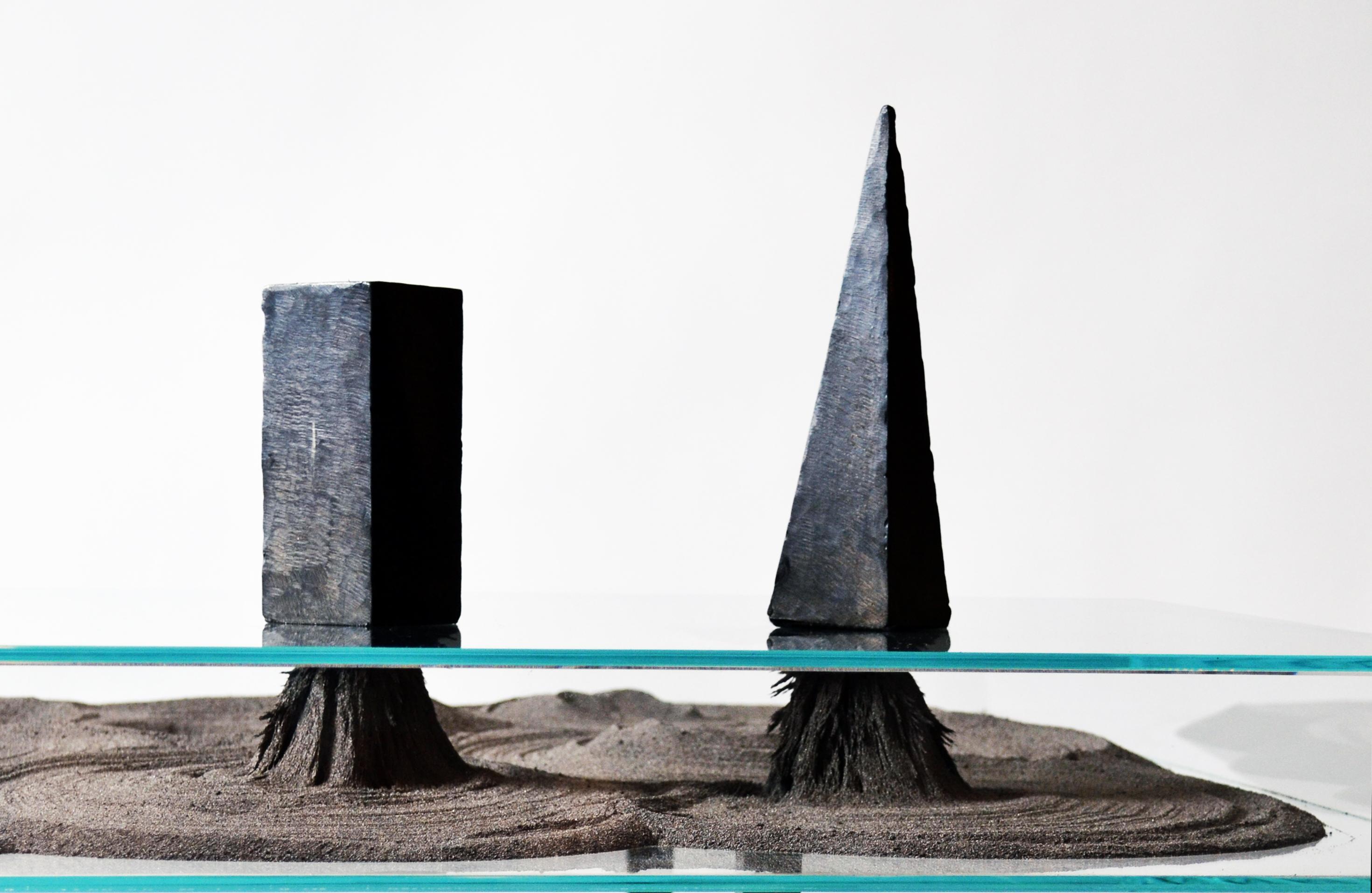 Modern Kinetic Coffee Table Spiderleg Sculptural Dynamic Magnetic Interactive Art Steel