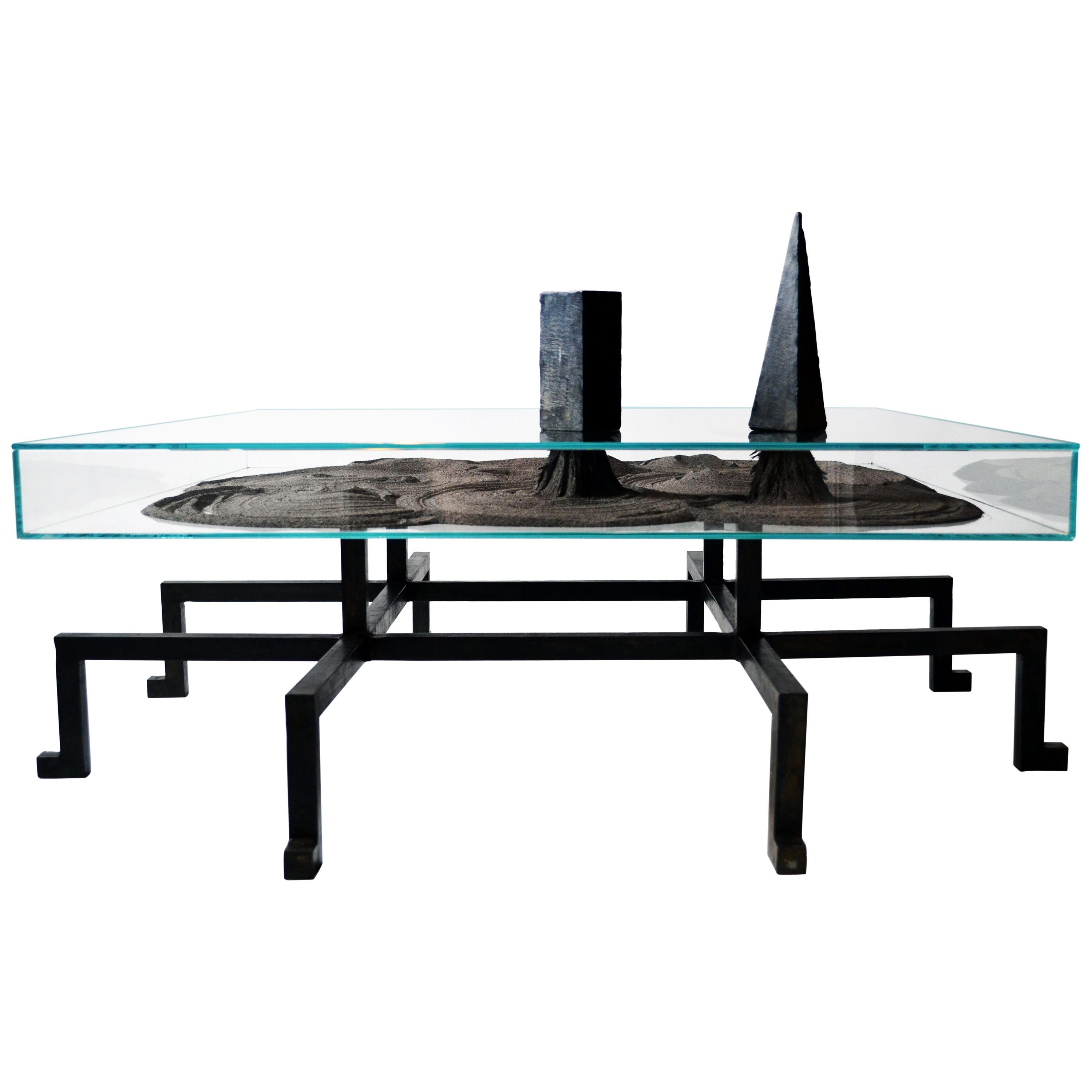 Kinetic Coffee Table Spiderleg Sculptural Dynamic Magnetic Interactive Art Steel