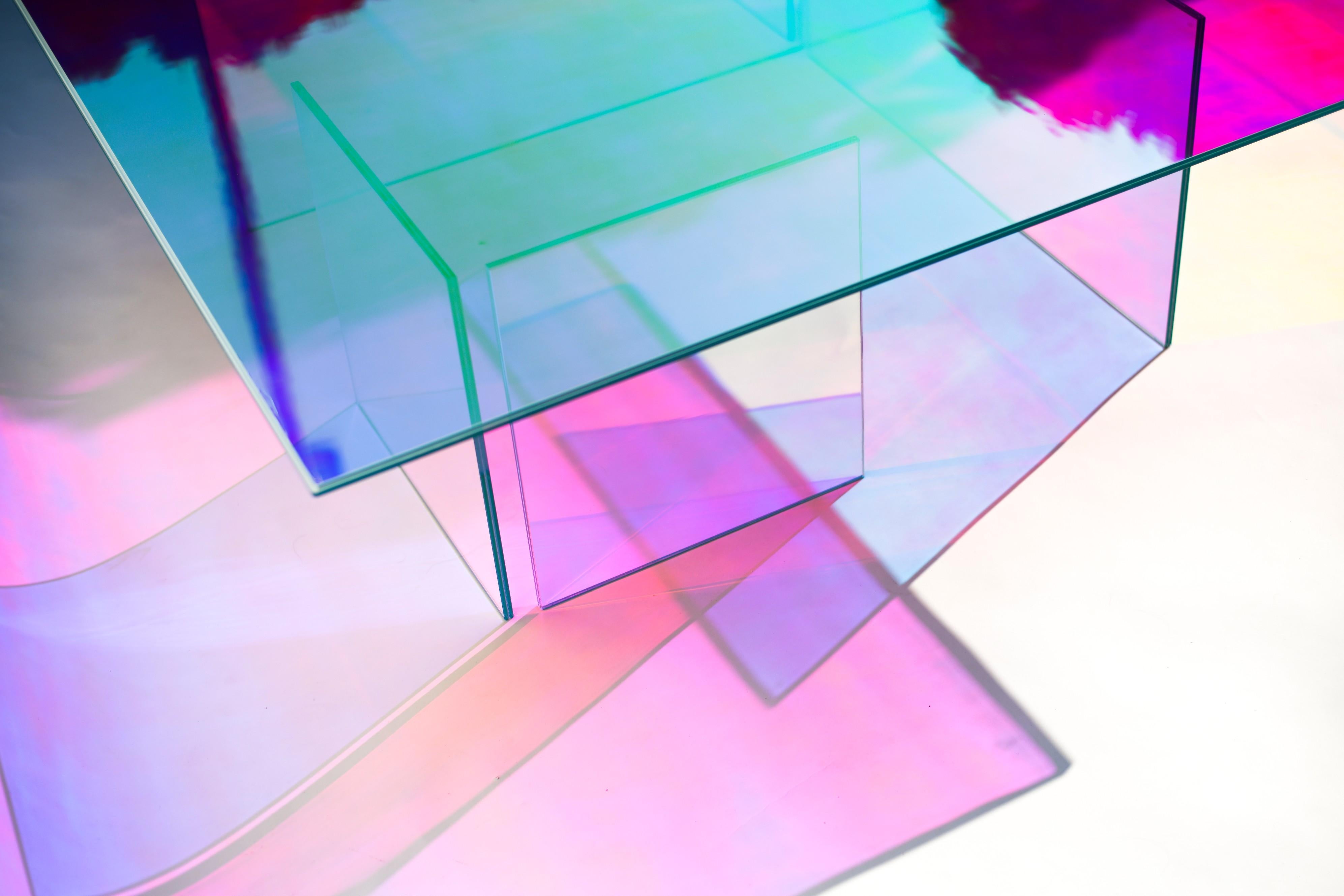 Kinetic Colors Glass Table by Brajak Vitberg 5