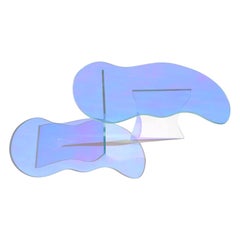 Kinetic Colors Glass Table by Brajak Vitberg