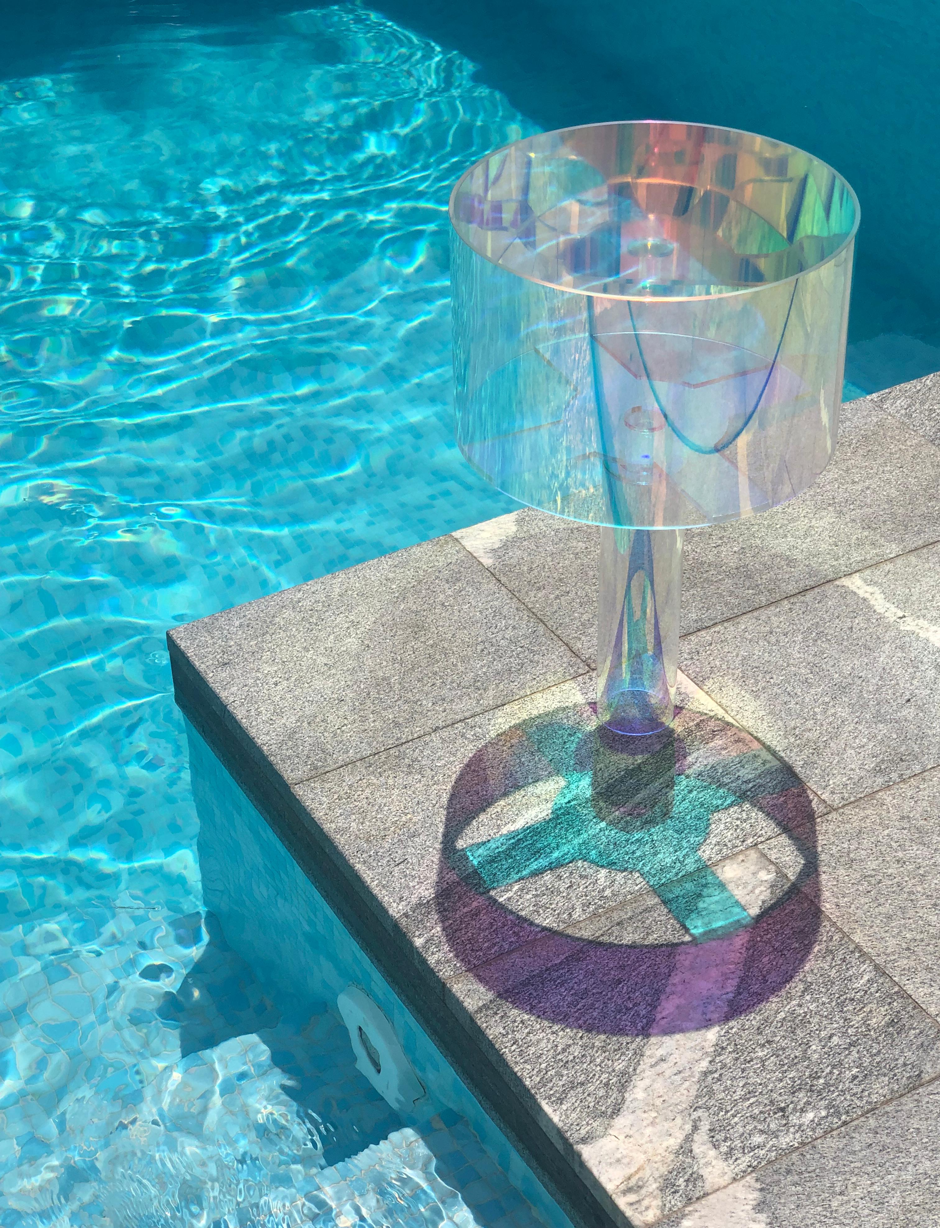 Plexiglass Kinetic Colors Table Lamp by Brajak Vitberg For Sale