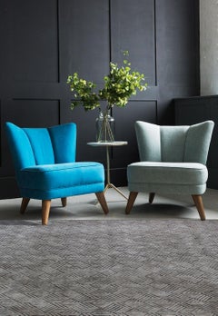 KINETIC Hand Knotted Contemporary Silk Rug in Beige & Silver Colours by Hands