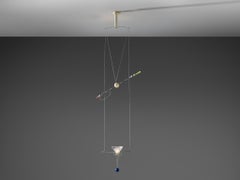 Kinetic Ingo Maurer 'Ilo Ilu' Light Sculpture