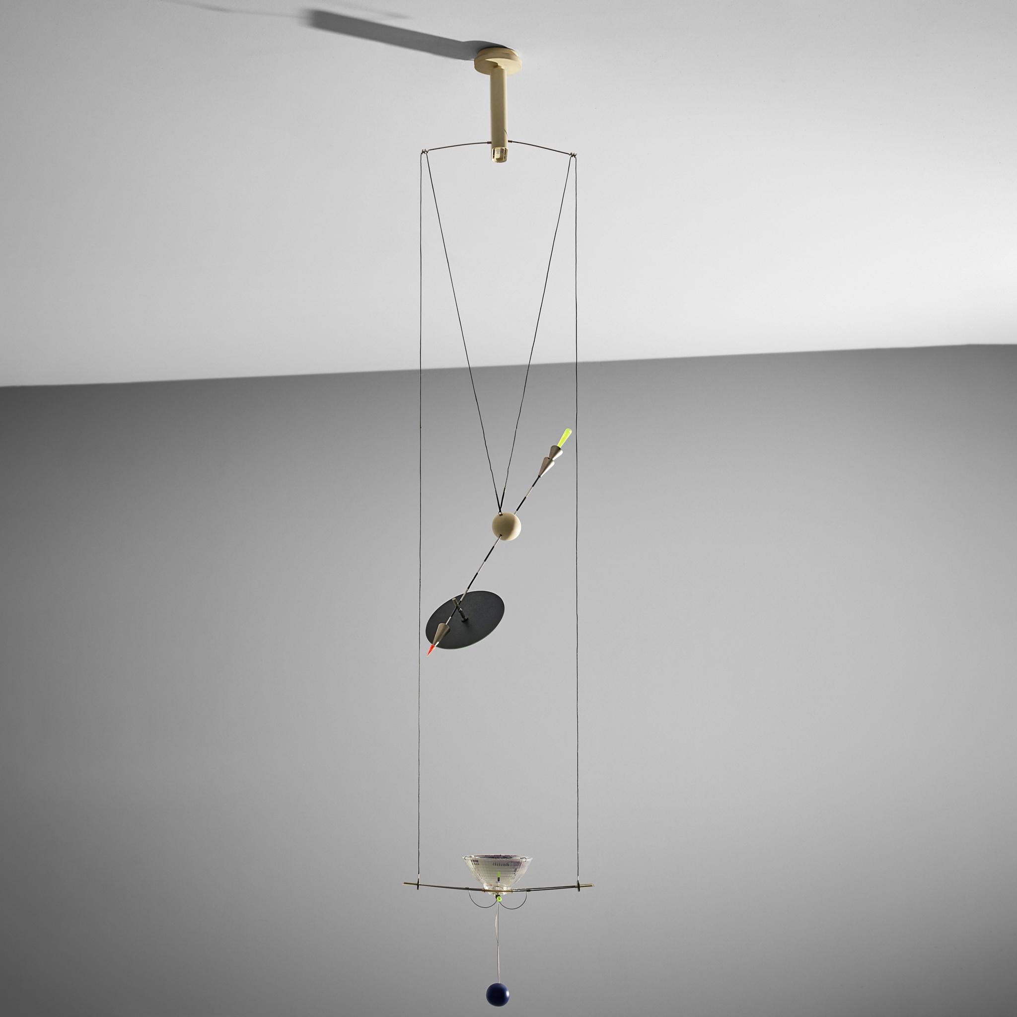 Late 20th Century Kinetic Ingo Maurer 'Ilo Ilu' Light Sculpture