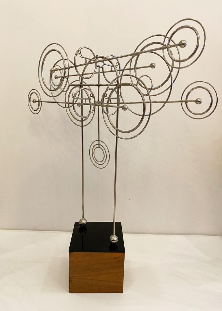 Kinetic Metal Sculpture by Joseph A. Burlini In Good Condition For Sale In Hollywood, FL