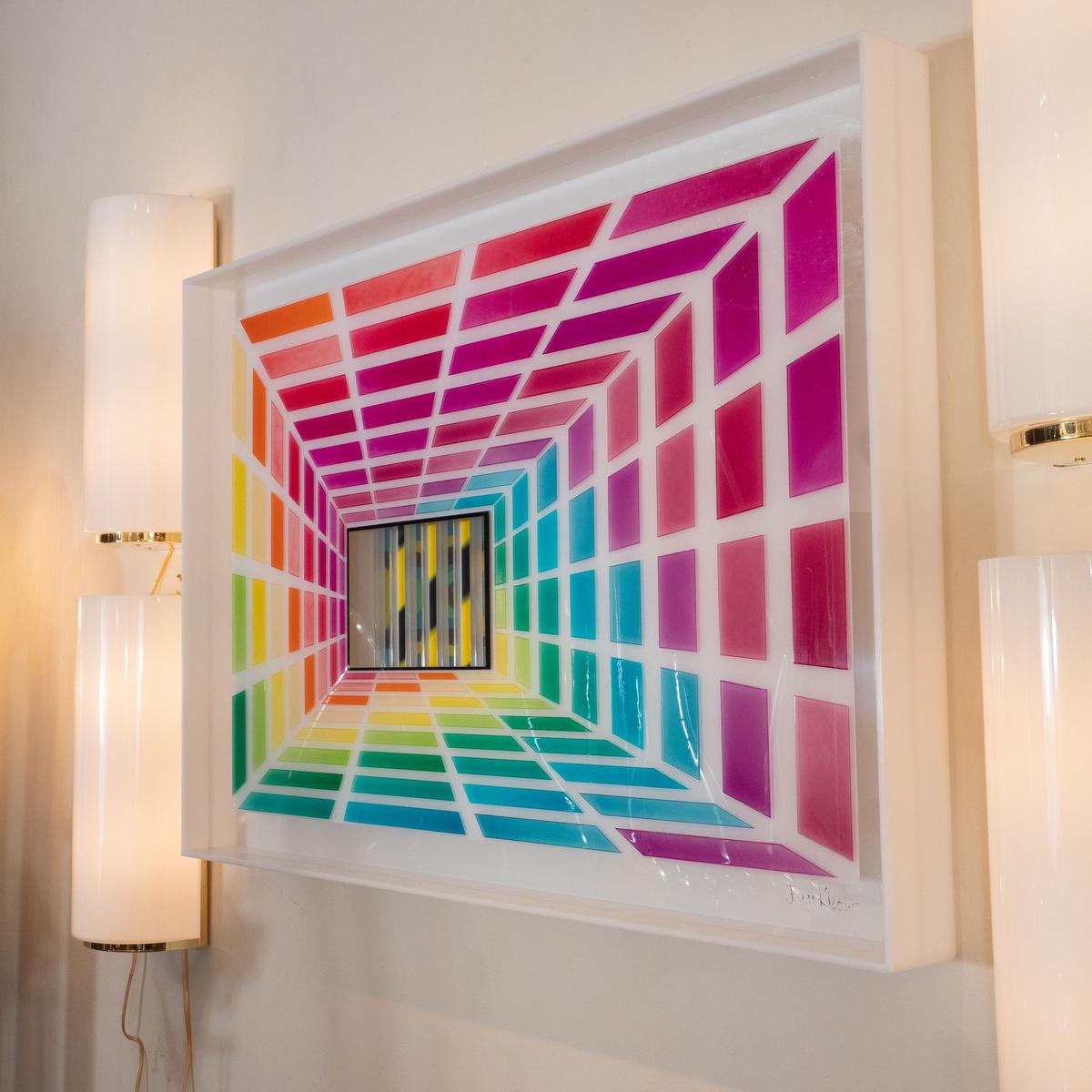 Americano Illustrazione cinetica Op Art di Leonard Janklow in vendita
