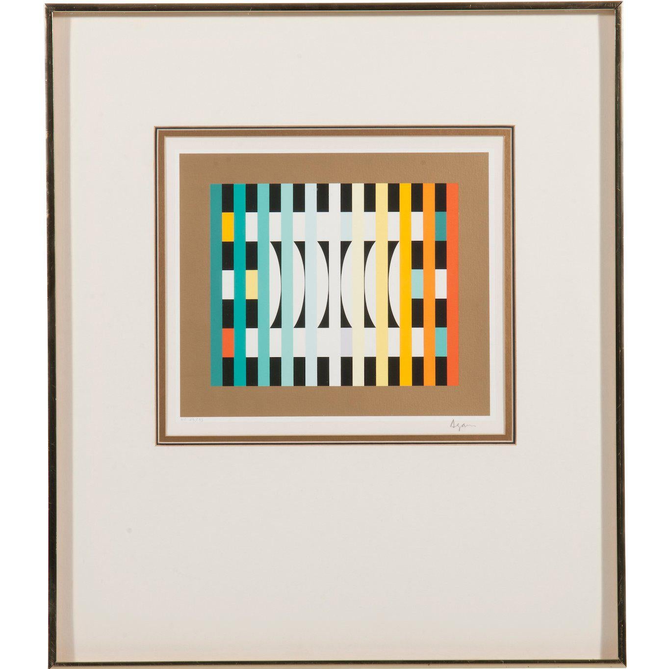 Kinetic Op Art Serigraph Titled Counter Rhythm by Yaacov Agam, 1980 For Sale