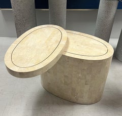 Kinetic Oval Occasional Minimalist Side Coffee Table with Swivel Top