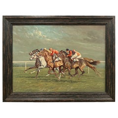 Kinetisches kinetisches Gemälde von Jockeys-Renn von Ninetta Butterworth