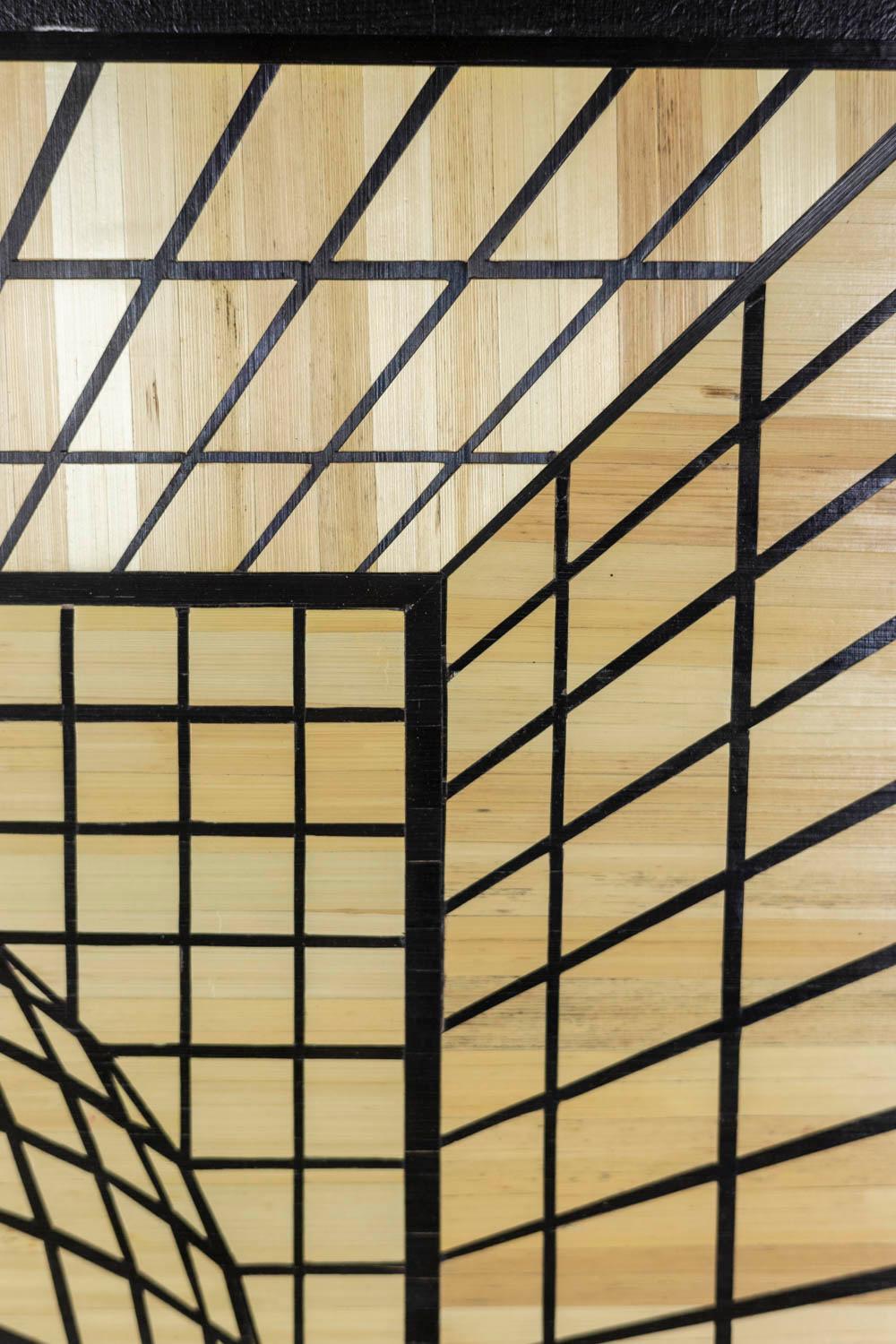 Panel Cinético de Marquetería de Paja, Obra Contemporánea Siglo XXI y contemporáneo en venta