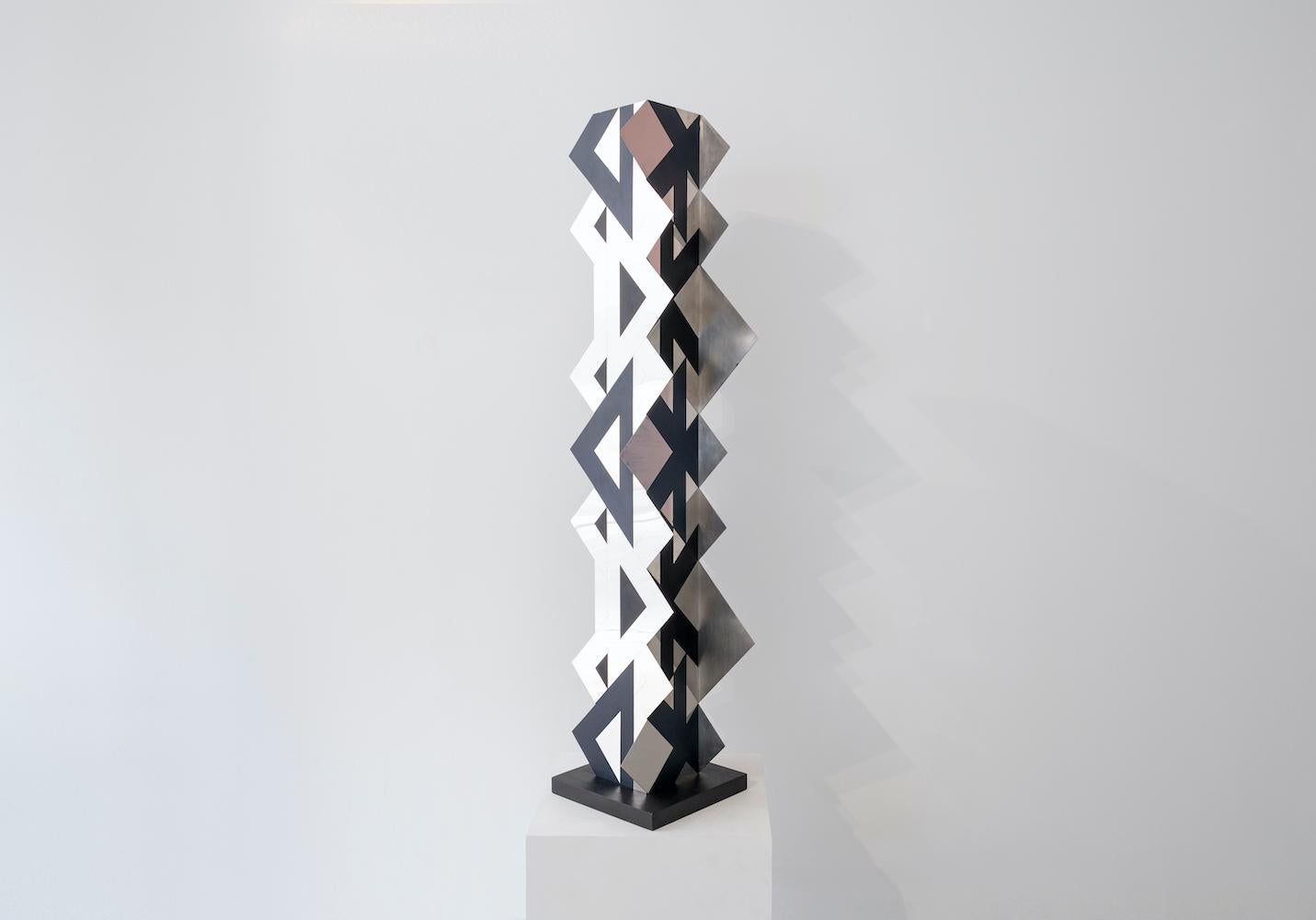 Steel Roland CABOT 's in the taste of Francisco SOBRINO Kinetic Sculpture  For Sale